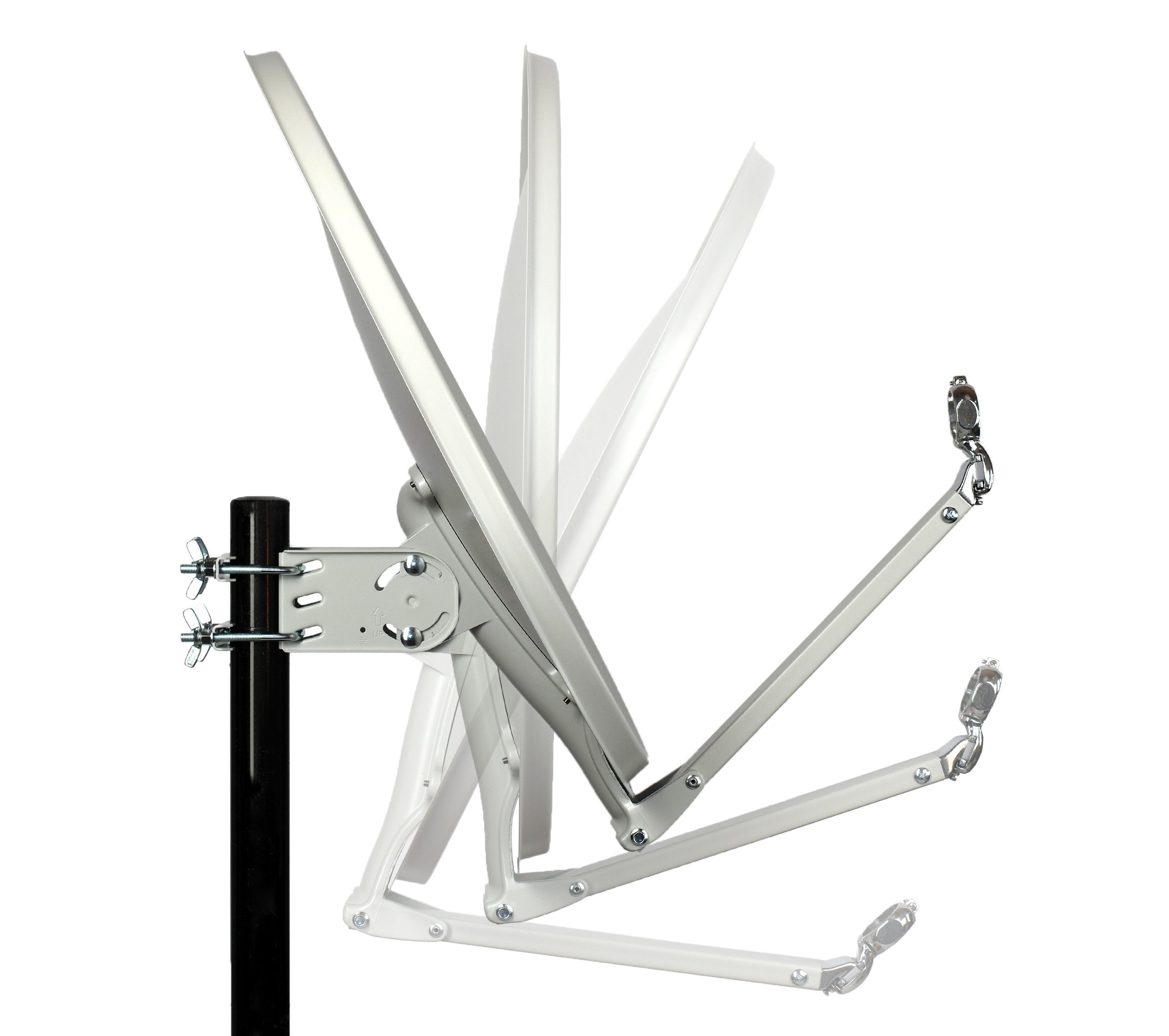 Humax Professional Sat-Spiegel (75 cm, Aluminium, Kabeldurchführung, ziegelrot, anthrazit, hellgrau)