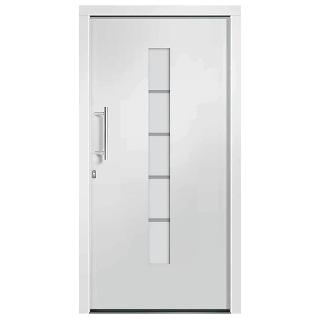 vidaXL Haustür Haustür Aluminium und PVC Weiß 100x210 cm (1-St)