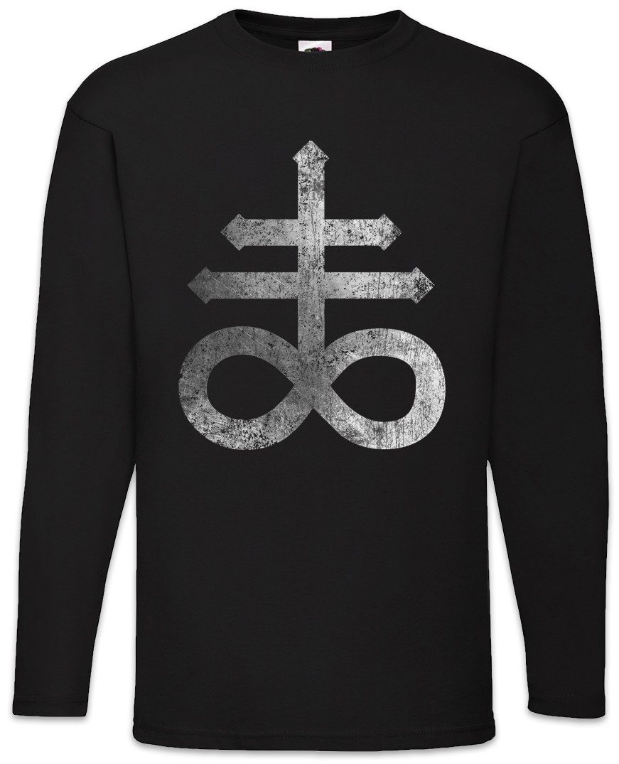 Langarmshirt Leviathan Cross Langarm T-Shirt Kreuz SulSymbol Pentagram 666 Sign
