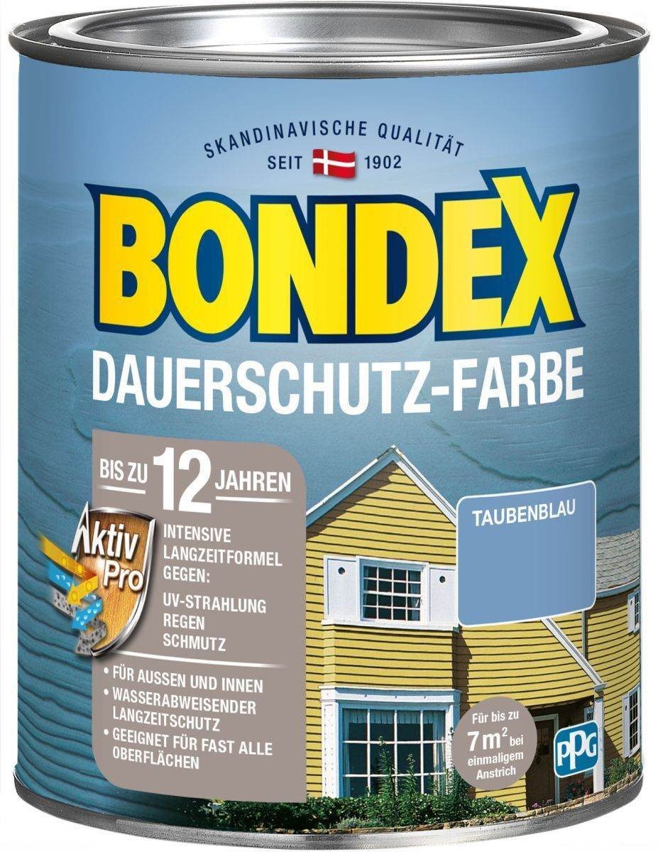 Bondex Wetterschutzfarbe Dauerschutz Farbe Außen Holzfarbe, 0,75 l, 14 Farben, Hochdeckend