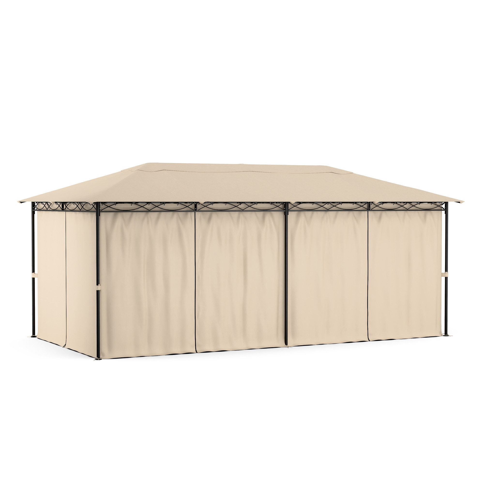 blumfeldt Pavillon Mondo, (Set), Pergola 3x6m pulverbeschichtet wetterfest Garten