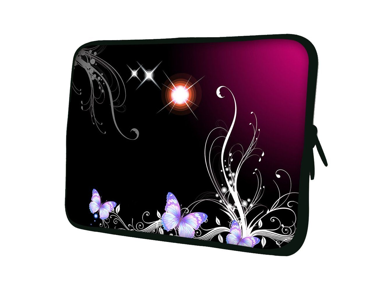 Laptoptasche für Laptops bis 15,4", Ranke Schwarz Rot