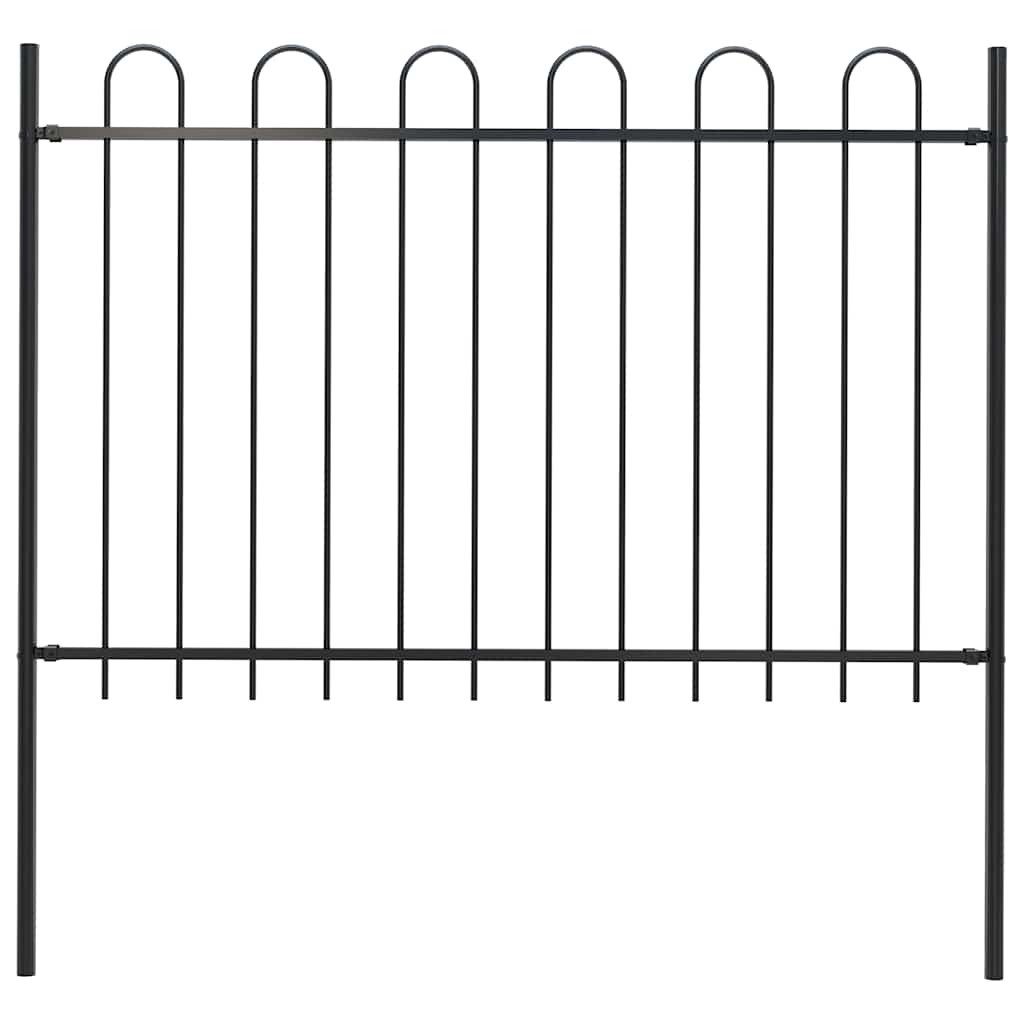 vidaXL Gartenzaun Gartenzaun mit Rundbogen Stahl günstig online kaufen