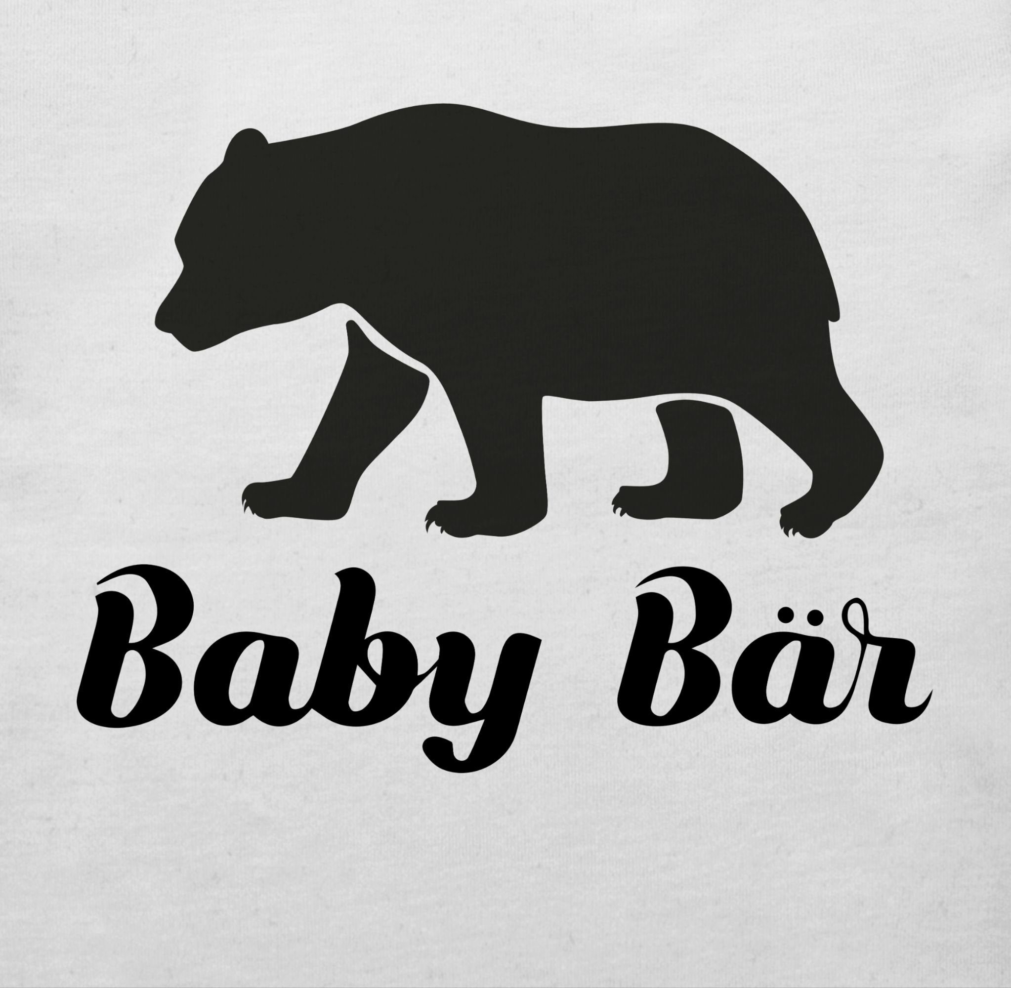 Shirtracer T-Shirt Baby Bär Tiermotiv Weiß Baby Print 1 Animal