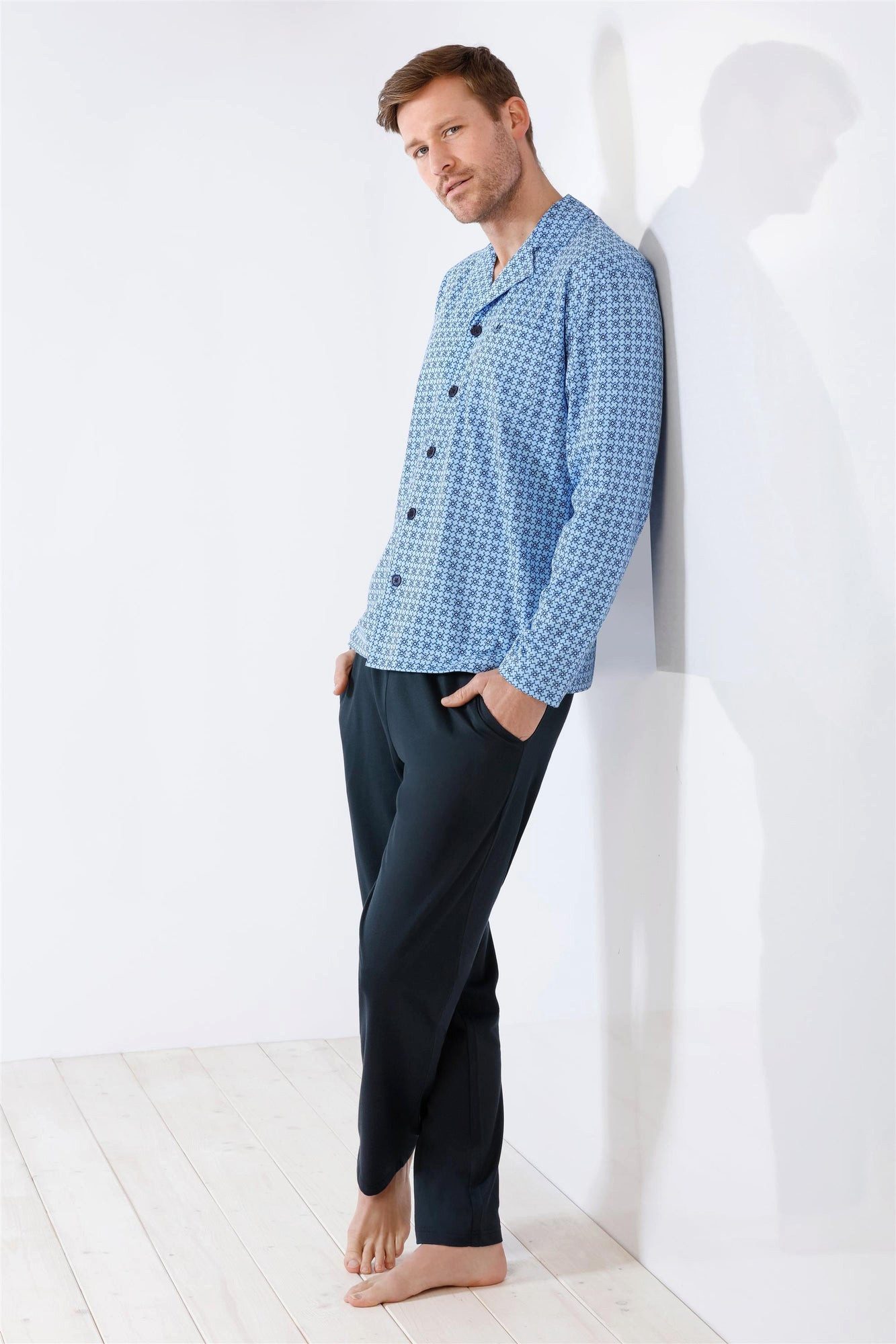 Hajo Schlafanzug Herren Schlafanzug Pyjama Klima Komfort® DAS ORIGINAL Sing günstig online kaufen