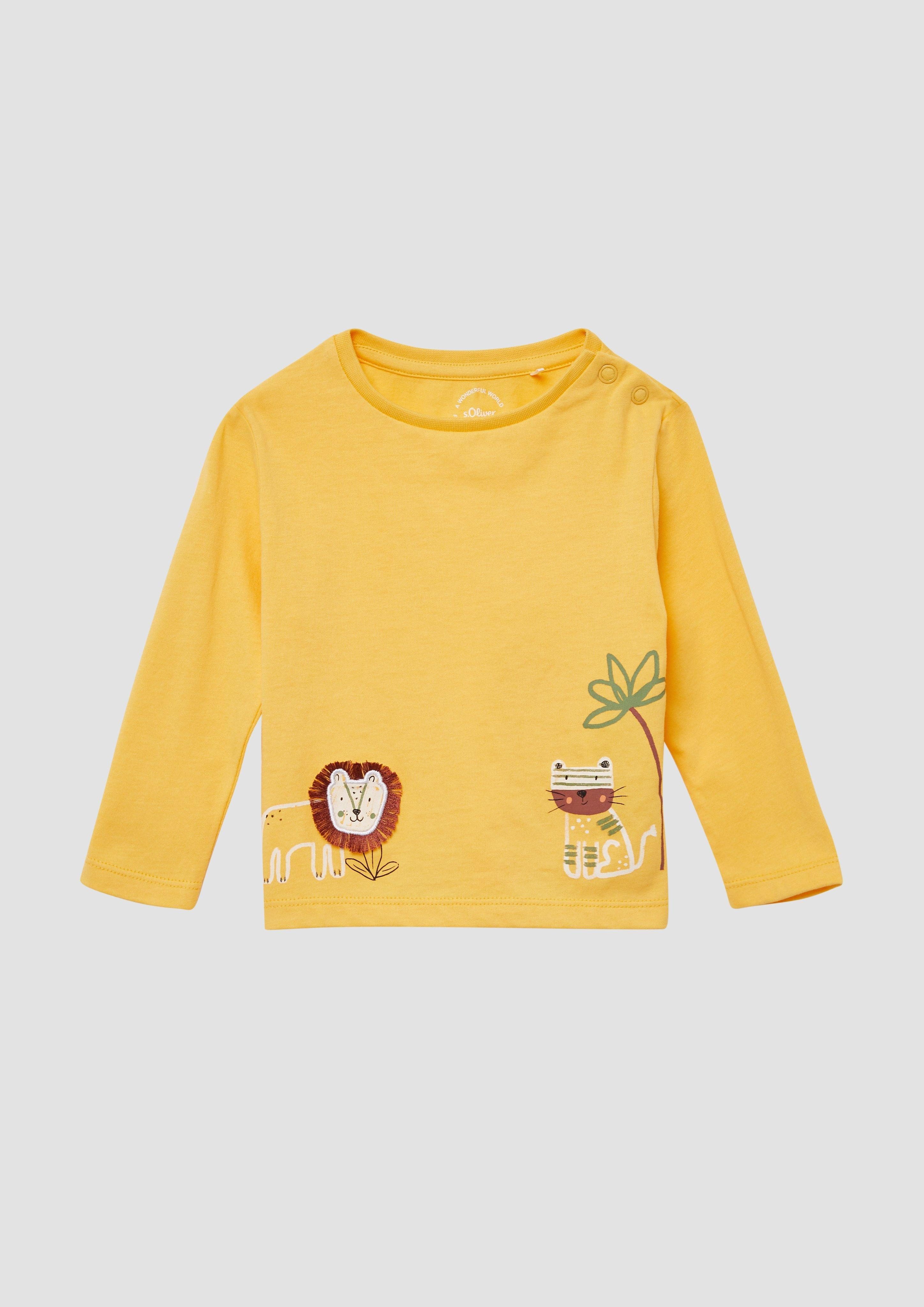 s.Oliver Langarmshirt Longsleeve aus Baumwolle mit günstig online kaufen