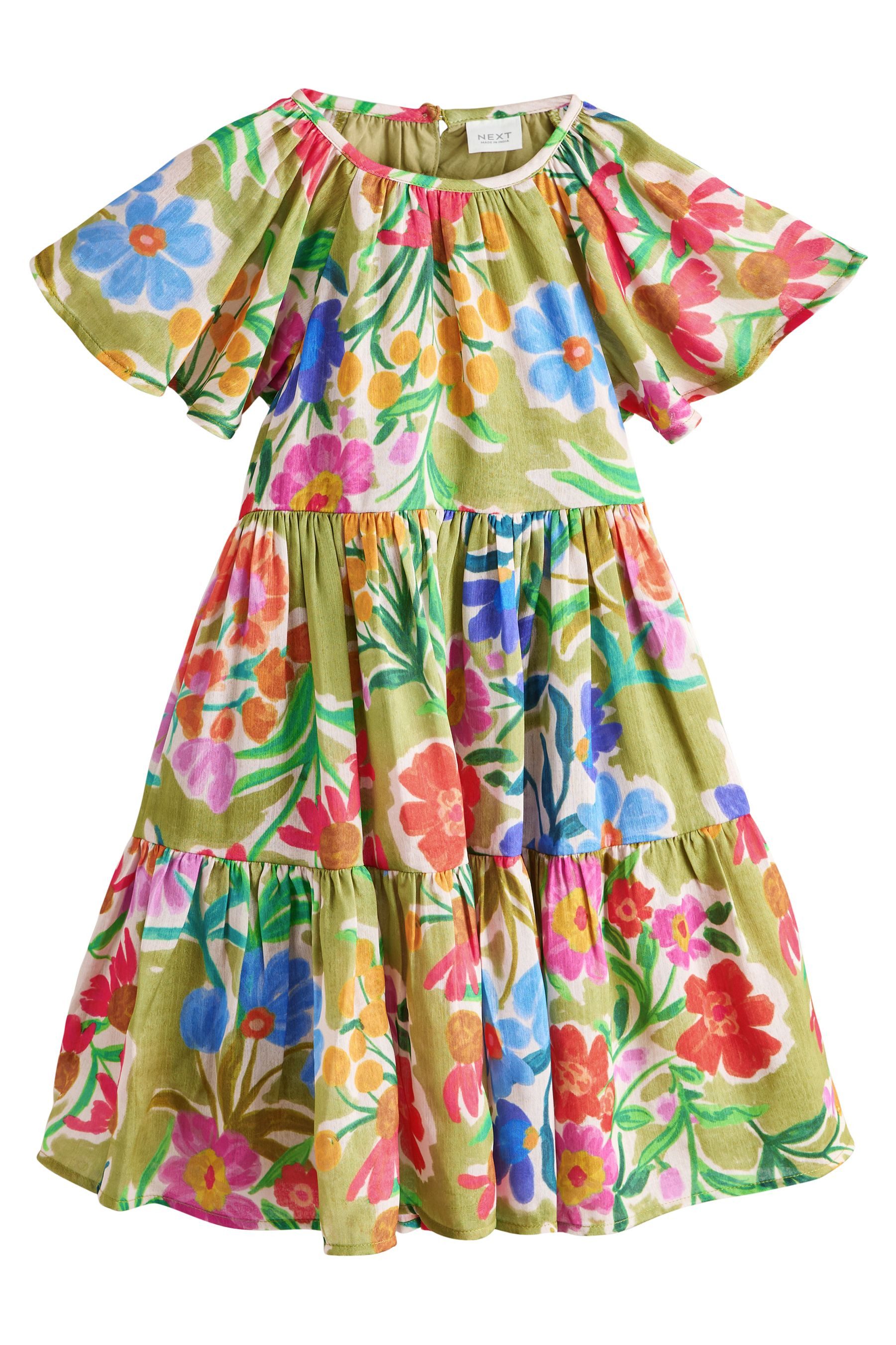 Blusenkleid Kleid mit Engelsärmeln
