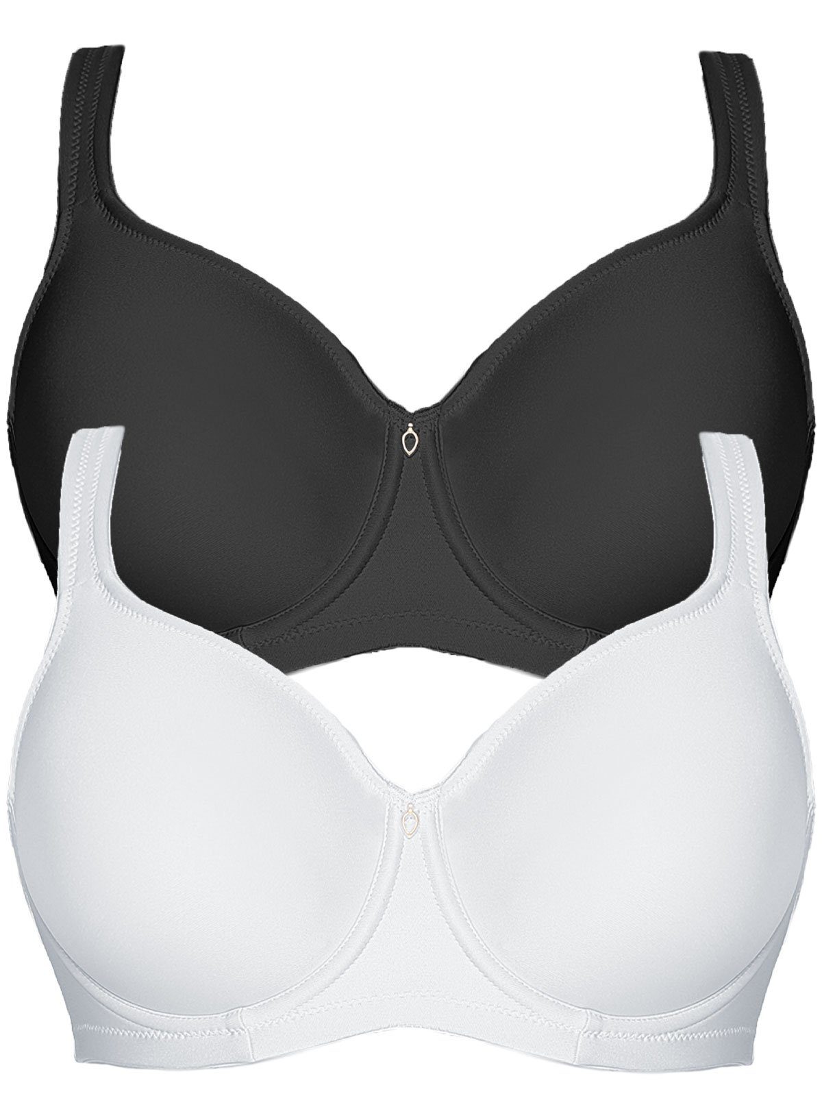 Viania Set: Minimizer-BH 2er Pack Minimizer Bügel BH Basic (Spar-Set, 2-tlg) nahtlos
