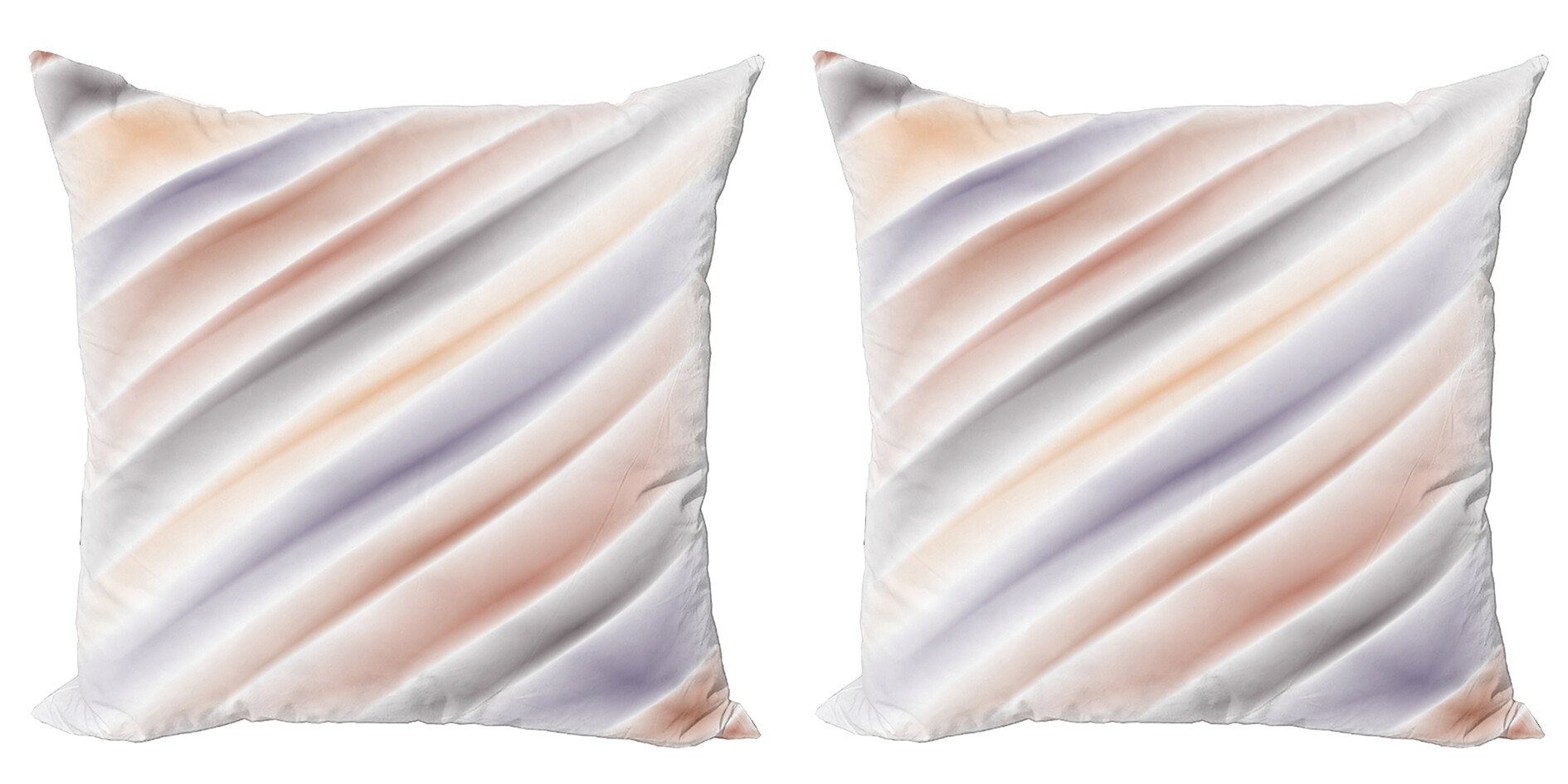 Unscharfe (2 Braun Doppelseitiger Modern Stück), Abakuhaus Moderne Kissenbezüge Stripes Accent Digitaldruck,