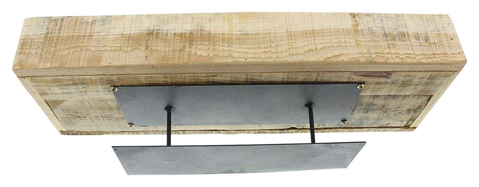 aus Kerzentablett, Metall Holz, Kerzenboard, mit Dekoboard, lackiertem recyceltem Fuß Dekoleidenschaft "Rustikal", aus Dekoschale mattschwarz