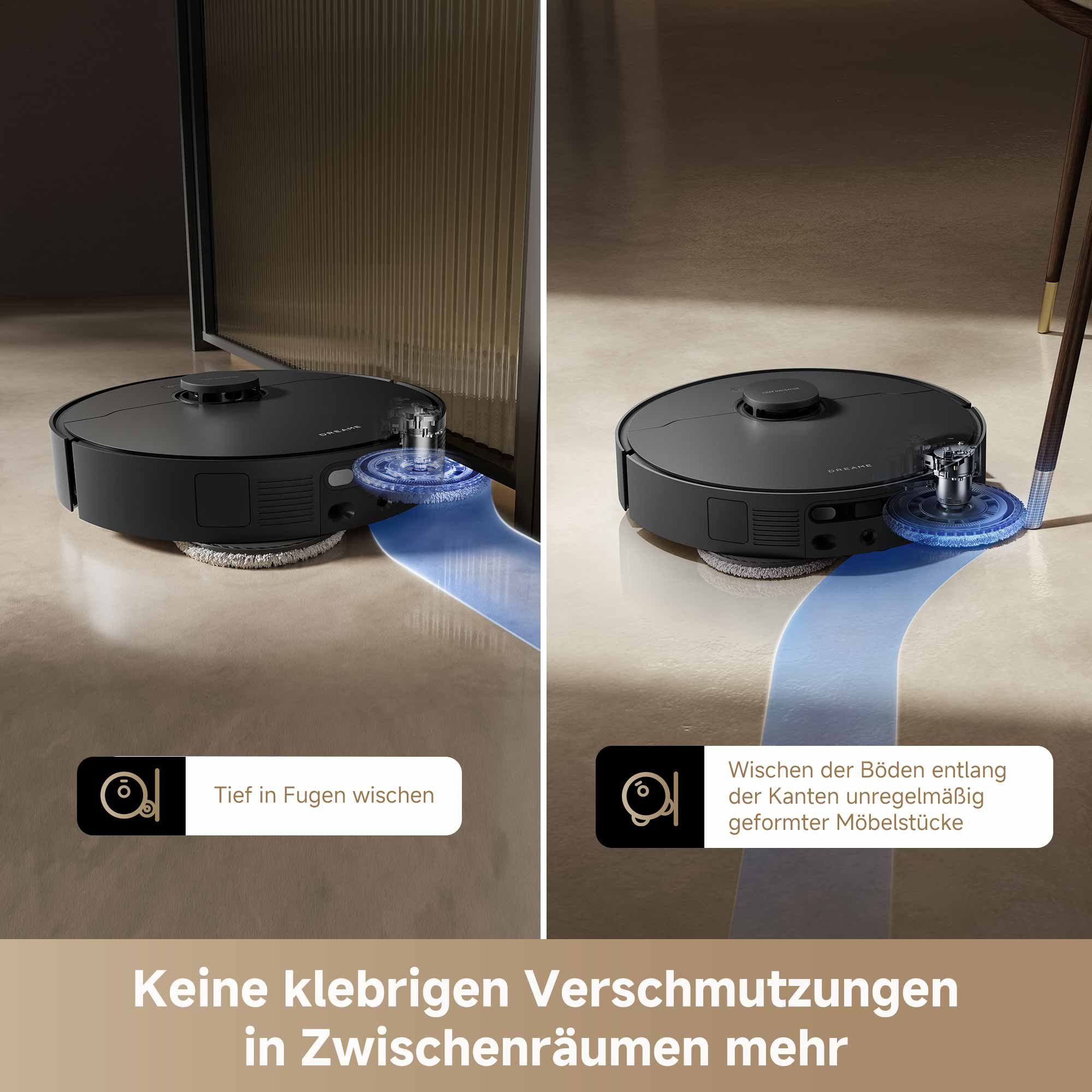 Dreame Saugroboter L40 Ultra AE, Mit Wischfunktion, 600 W, mit Beutel, 19.000Pa Saugkraft, Moppreinigung, KI-gestützte Hinderniserkennung schwarz
