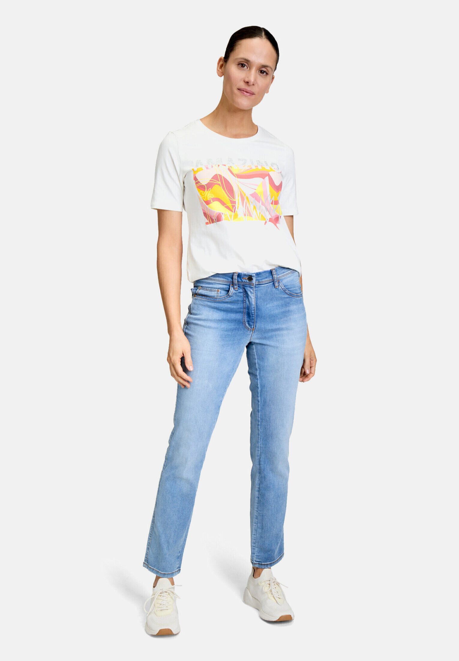 Betty Barclay Kurzarmshirt Damen mit Placement (1-tlg) Glitzersteine