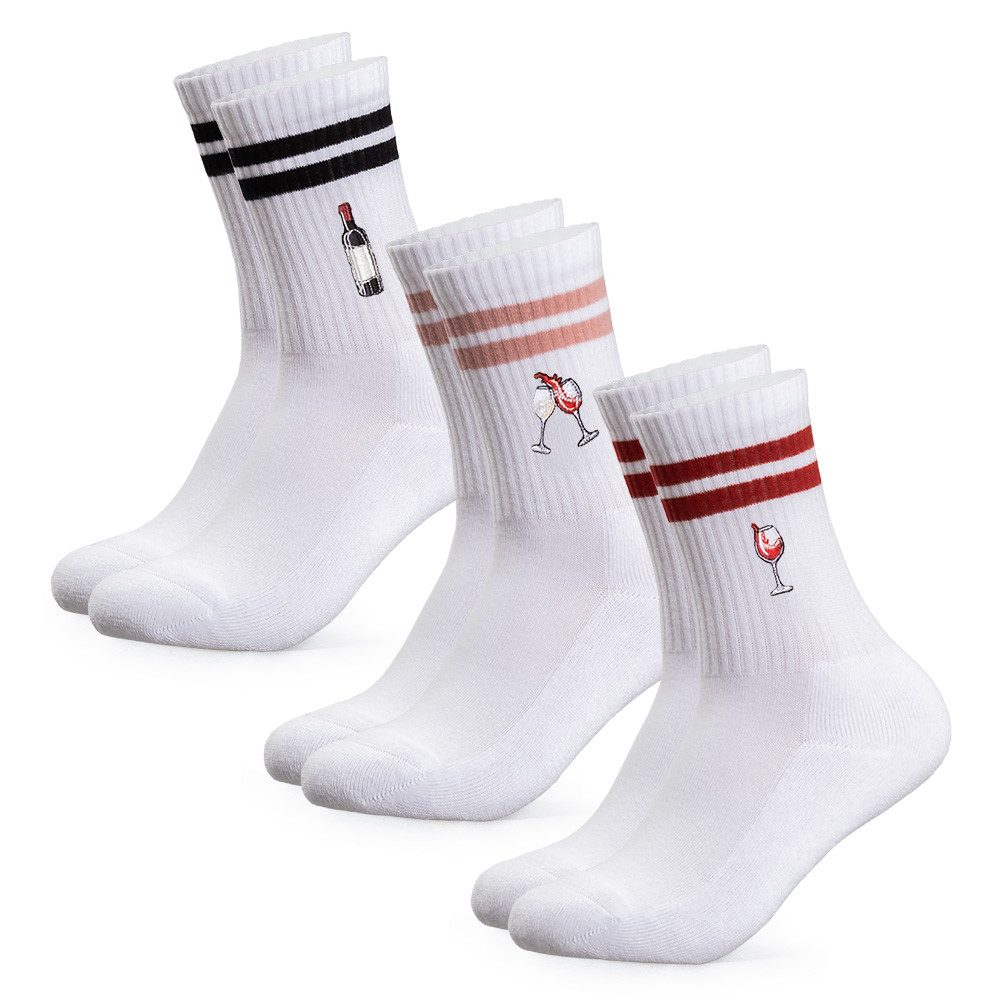 OCCULTO Tennissocken Damen & Herren Motiv Tennissocken 3er Pack (Modell: Summer) (3-Paar)