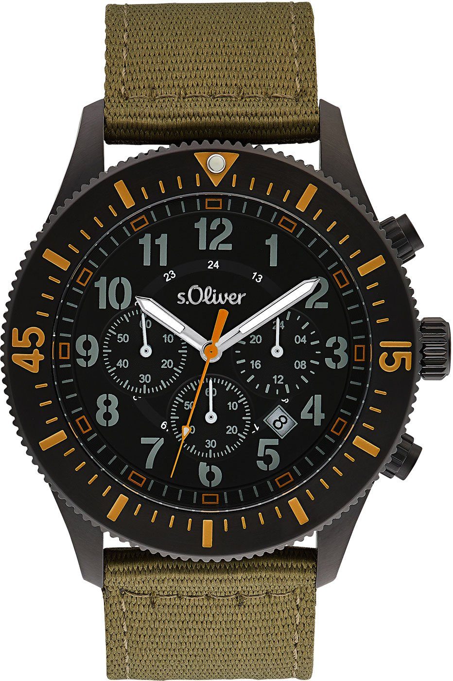 Quarzuhr Herrenuhr Chronograph Leuchtzeiger - s.Oliver Modell: 2033501