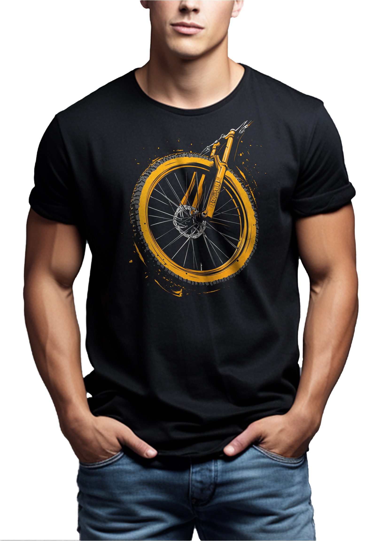 MAKAYA Kurzarmshirt mit Mountainbike Motiv für günstig online kaufen