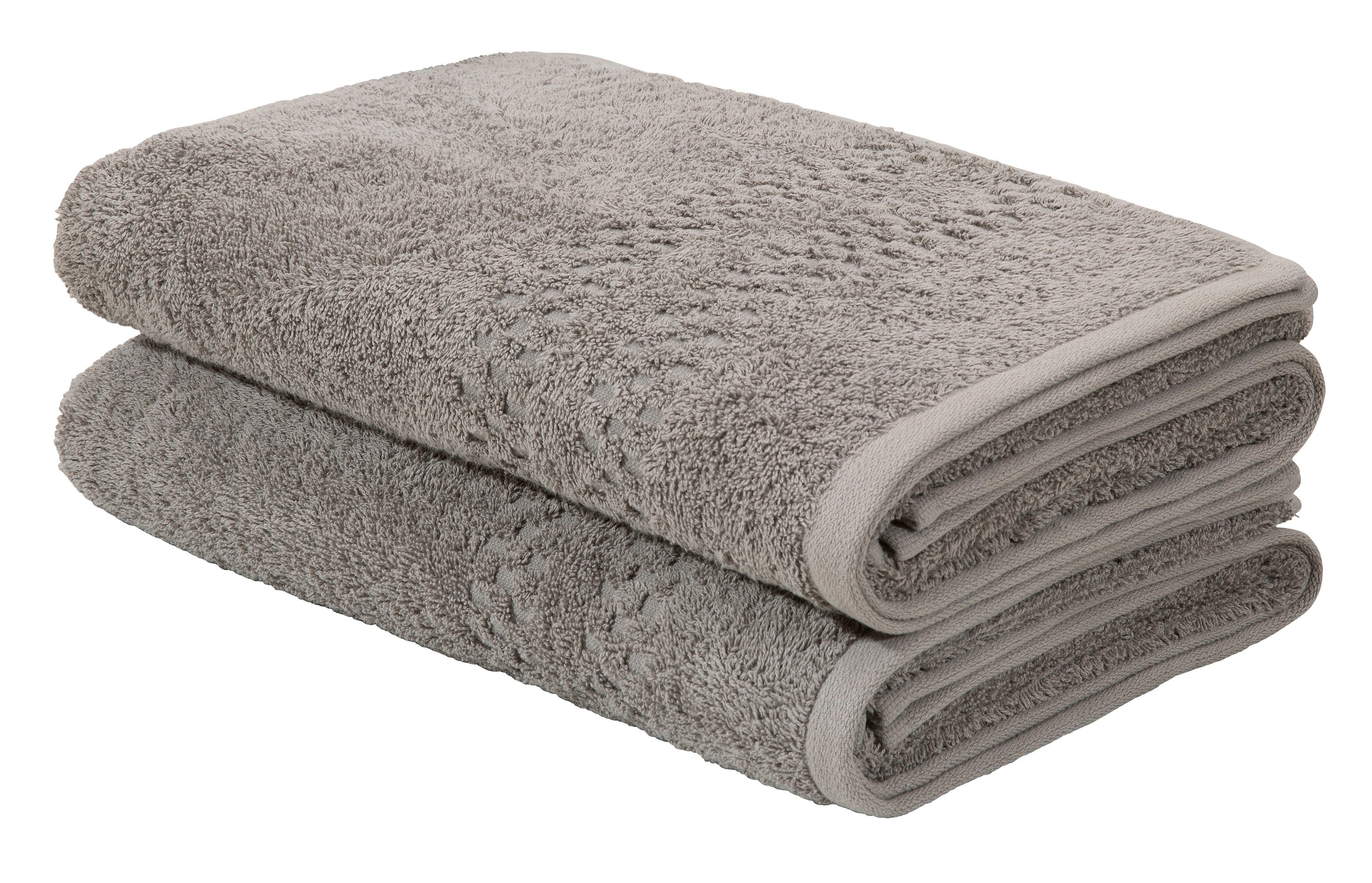 OTTO home Duschtücher Regona, Duschtücher 70x140cm, flauschig und weich, 500 gr/m², Frottier (Set, 2-St), Premium Handtücher mit Bordüre, Set, 100% Baumwolle, 5 Jahre Garantie