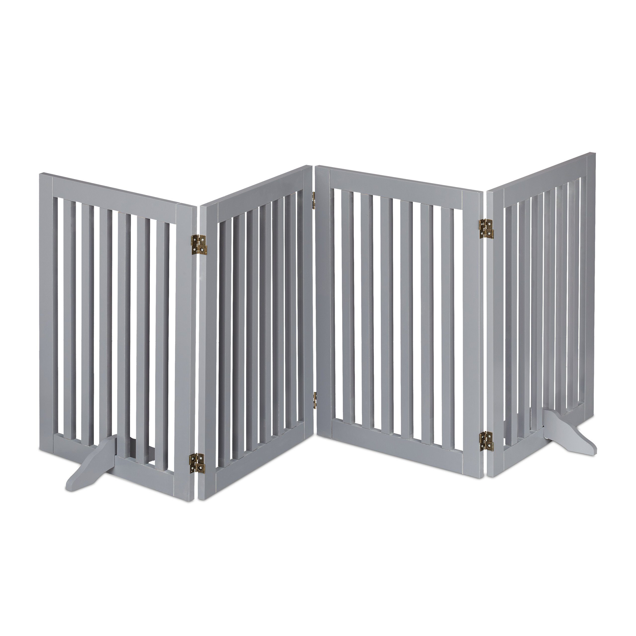 relaxdays Universalschutzgitter Graues Absperrgitter 70 cm (4 St), 4 Panel