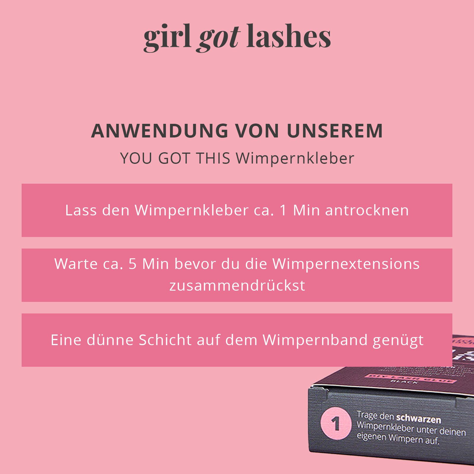 GirlGotLashes Wimpernkleber you got this - DIY Lash Glue, keine Dämpfe, schnell trocknend