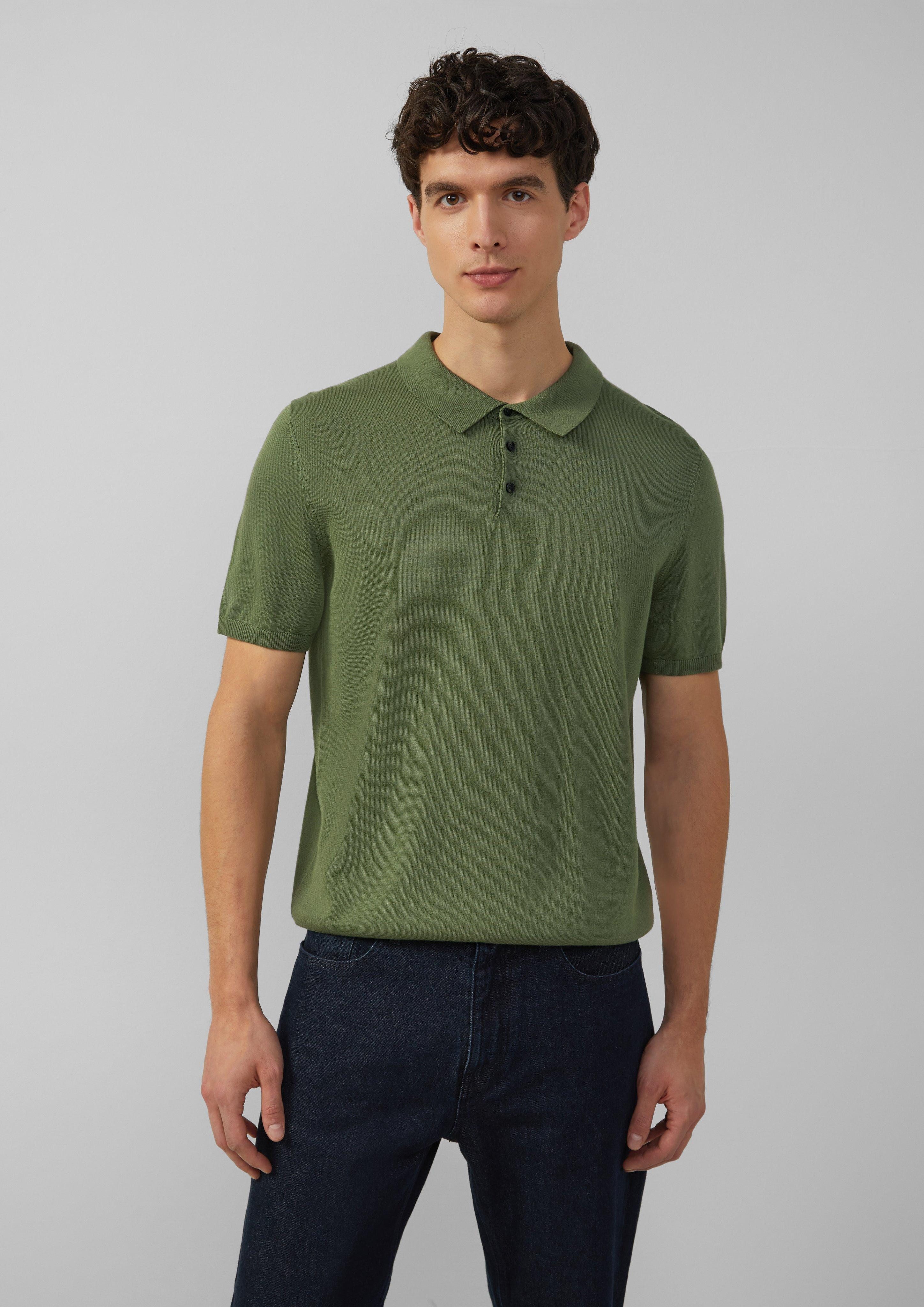 s.Oliver BLACK LABEL Strickpullover Feinstrick-Poloshirt aus günstig online kaufen