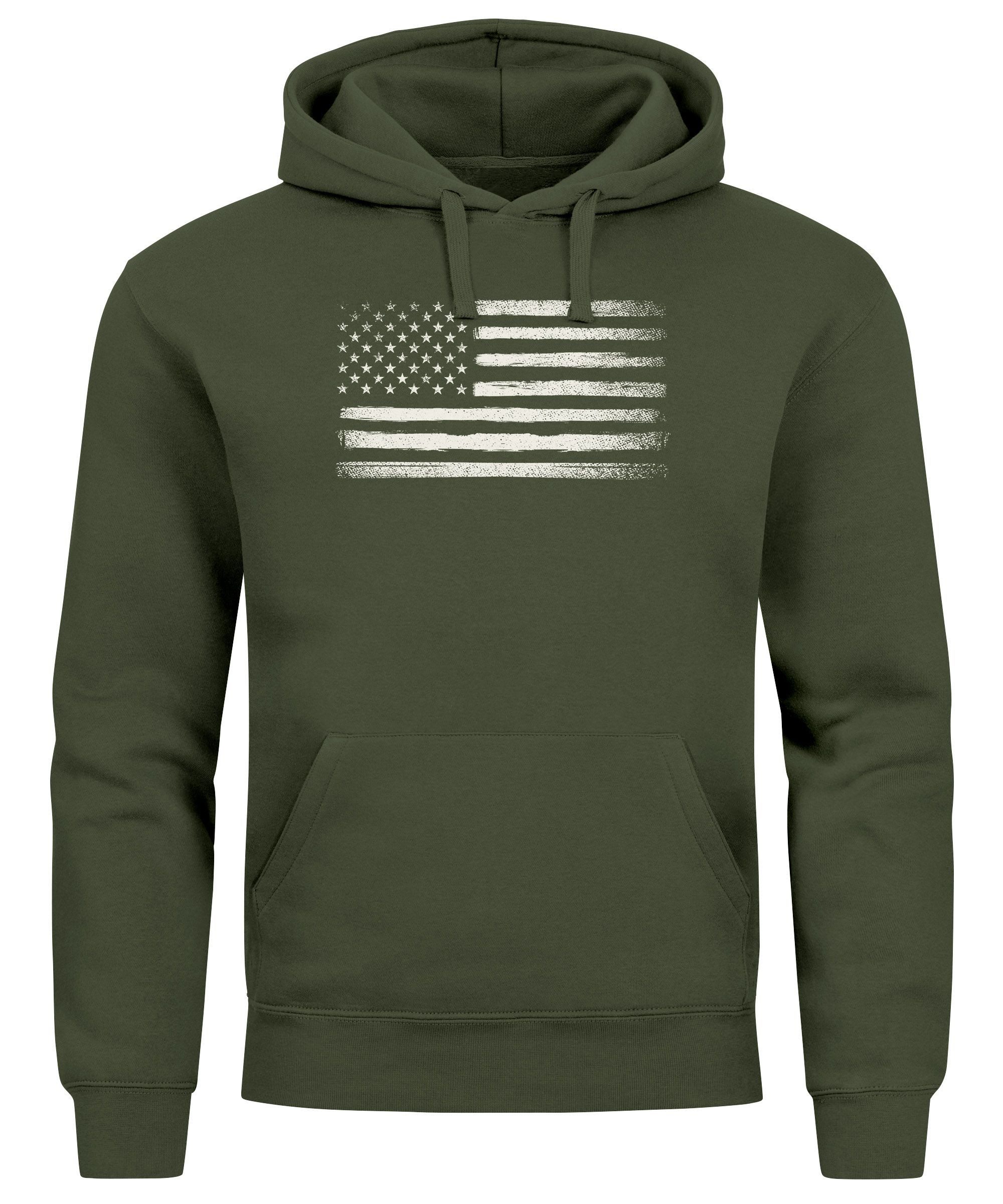 Neverless Hoodie Hoodie Herren USA Flagge Print Retro Style Männer Fashion Streetstyle