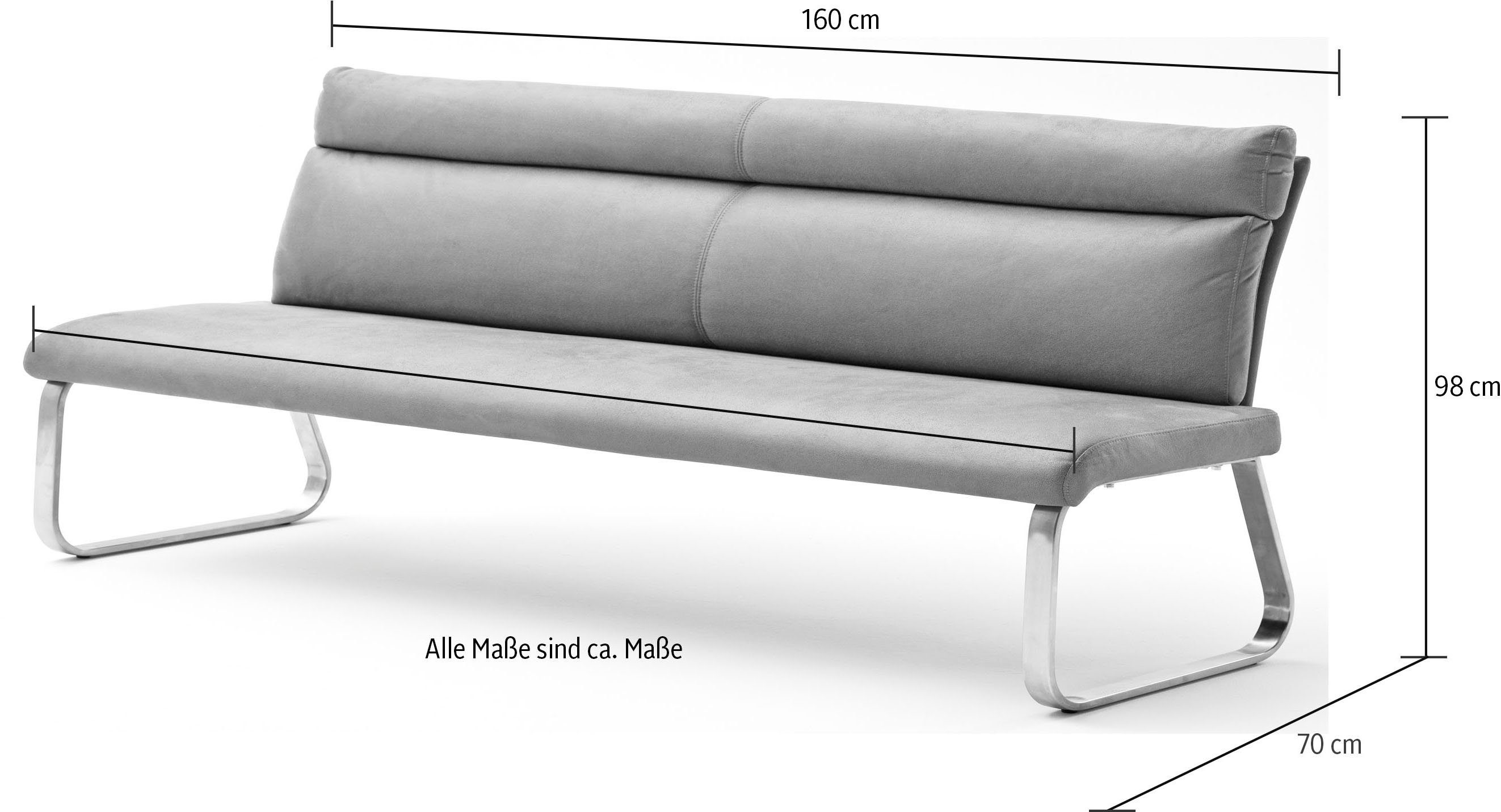 RABEA-PBANK furniture | braun Polsterbank MCA braun