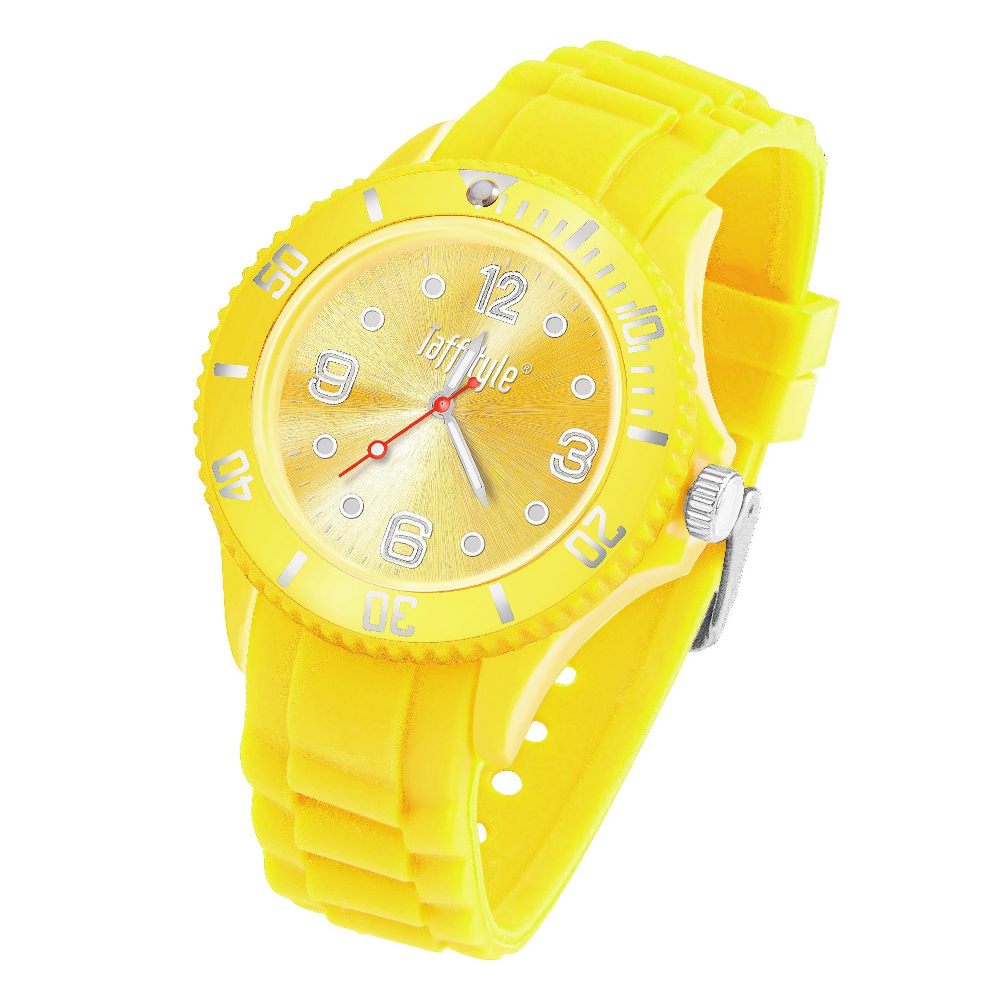 Taffstyle Quarzuhr Armbanduhr Silikon Analog Quarz Farbige Sport Uhr, Sportuhr Damenuhr Silikonuhr Kinderuhr Herrenuhr Bunt Gummi Armband