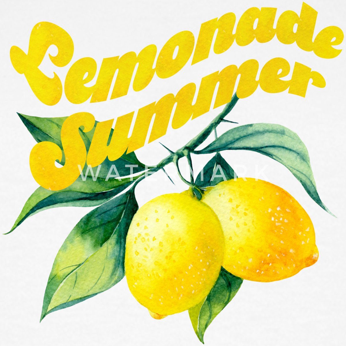 Spreadshirt T-Shirt Lemonade Summer Zitronen Sommer Design Relaxed Fit Unisex T-Shirt (1-tlg) – Bild 2 von 5