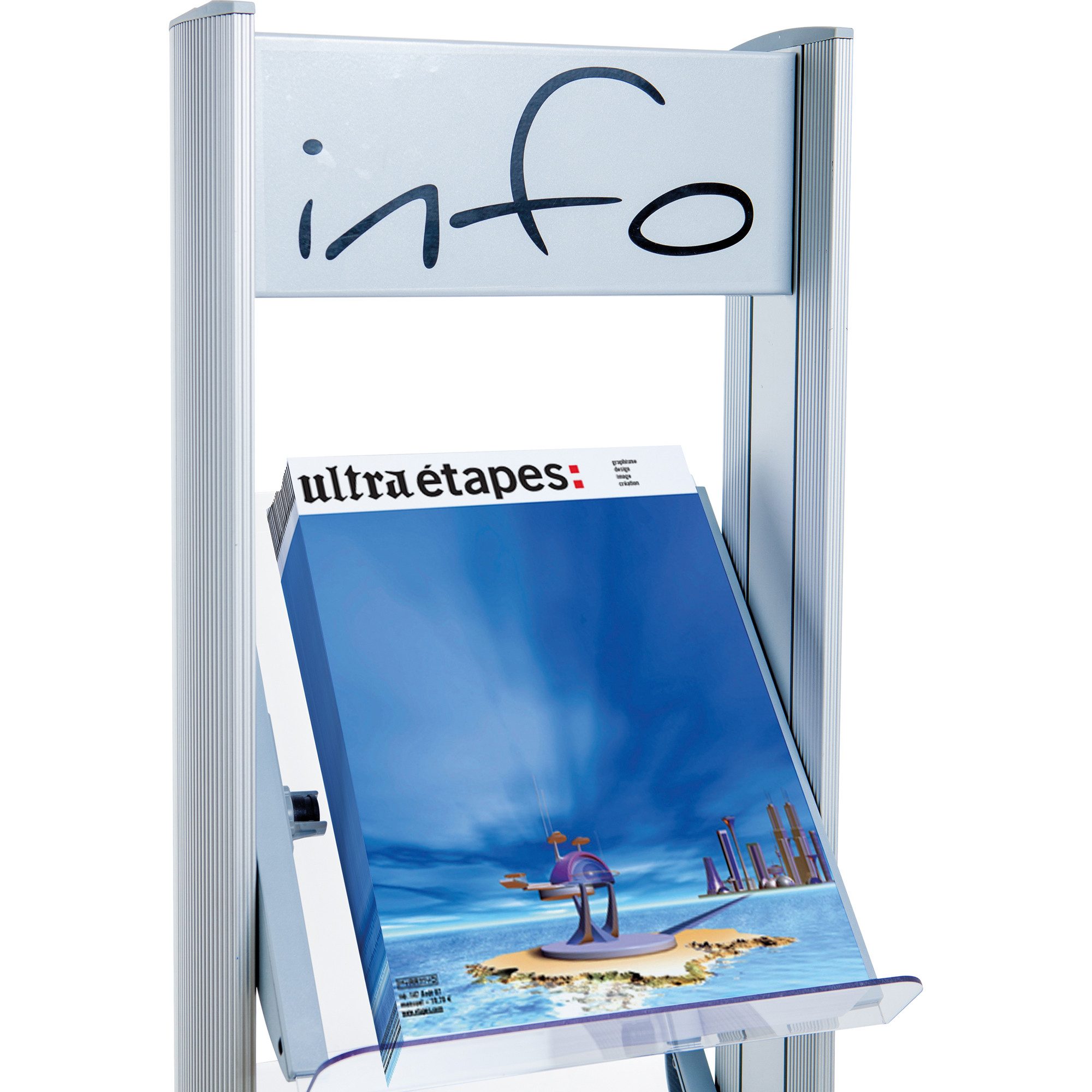 PAPERFLOW Stehsammler Prospektständer 12.A4TT.35 Metall aluminium