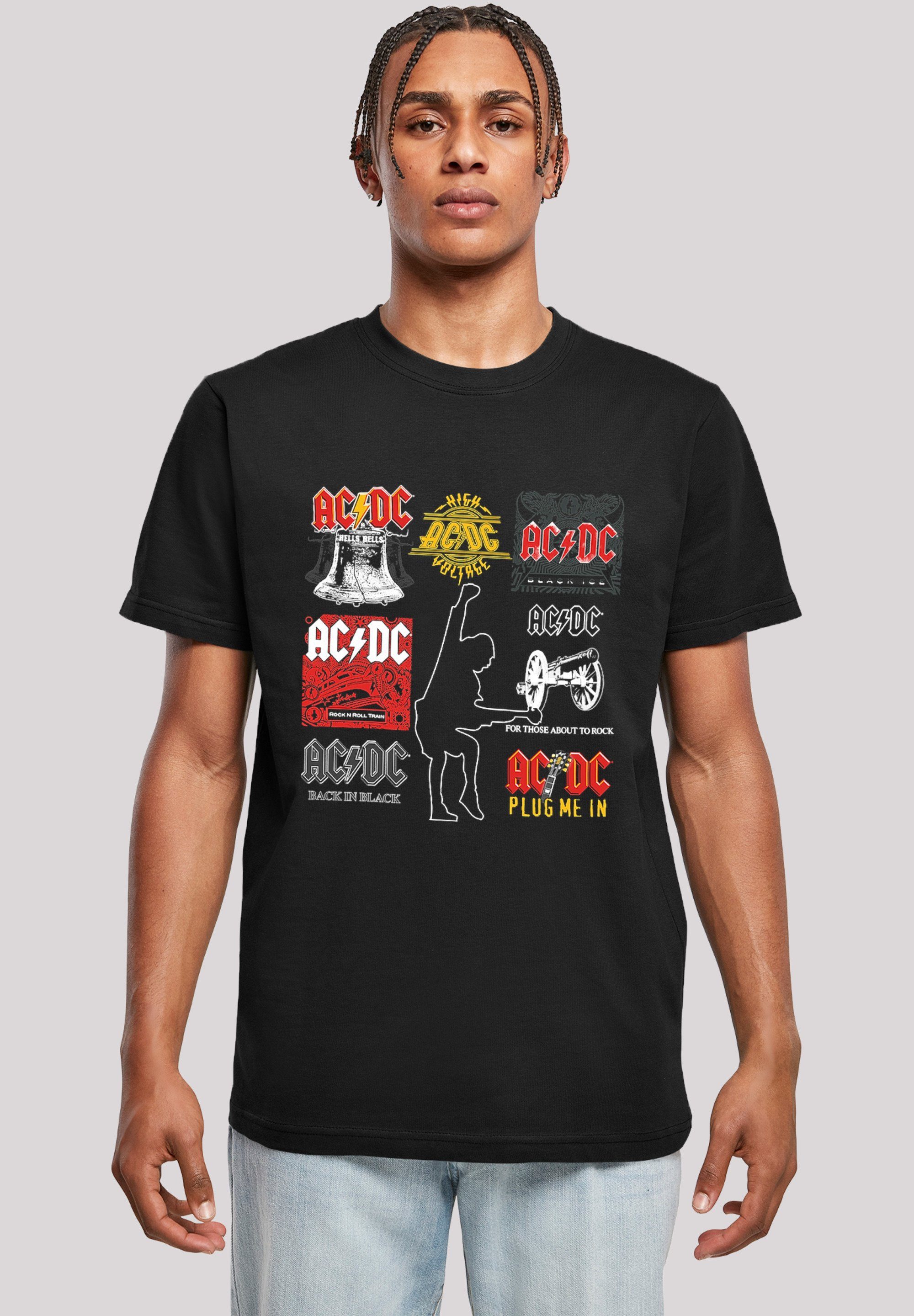 F4NT4STIC T-Shirt ACDC Album Covers Herren,Premium Merch,Regular-Fit,Basic,Bandshirt