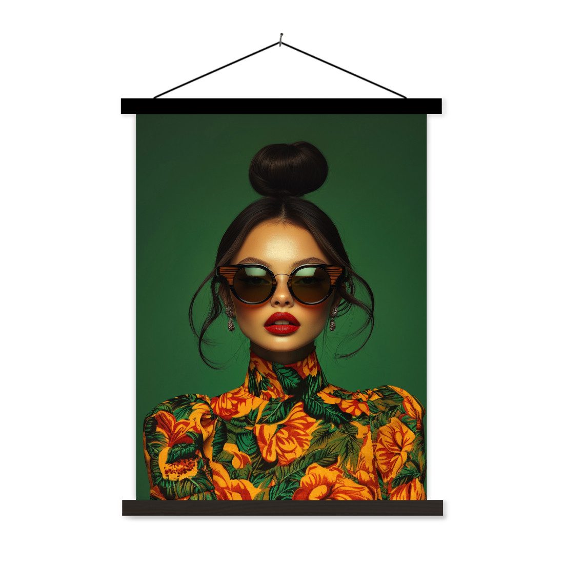 MuchoWow Poster Frau - Grün - günstig online kaufen