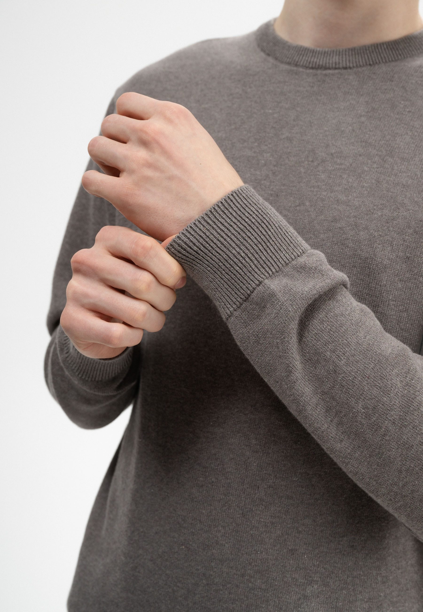 MELA Strickpullover Feinstrick Pullover Style HIMAL Rippbündchen