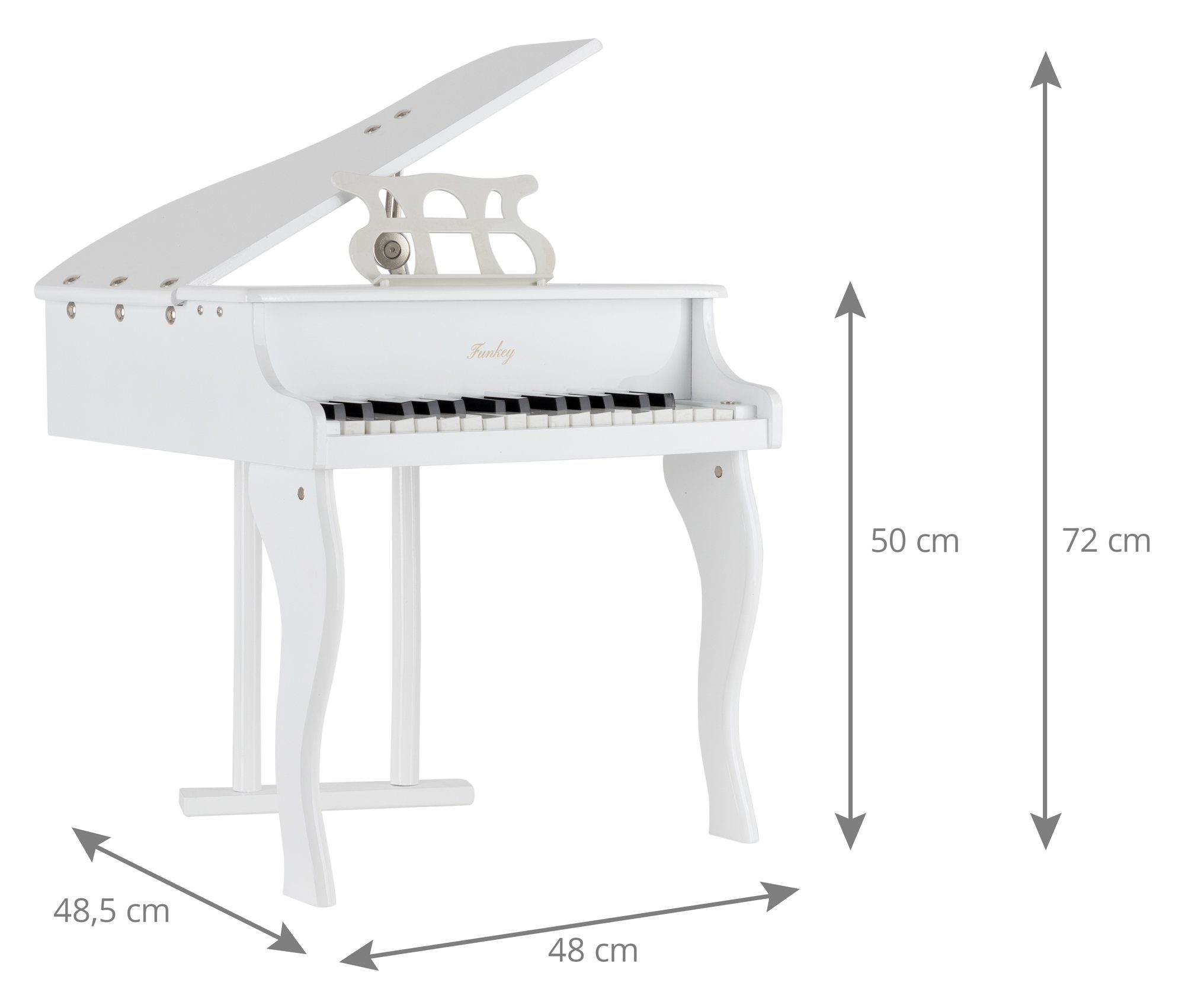 FunKey Spielzeug-Musikinstrument MGP-30 Mini Spielzeug Flügel - Metallophon in Flügel Optik, Einfacher Zusammenbau – Bild 4 von 5