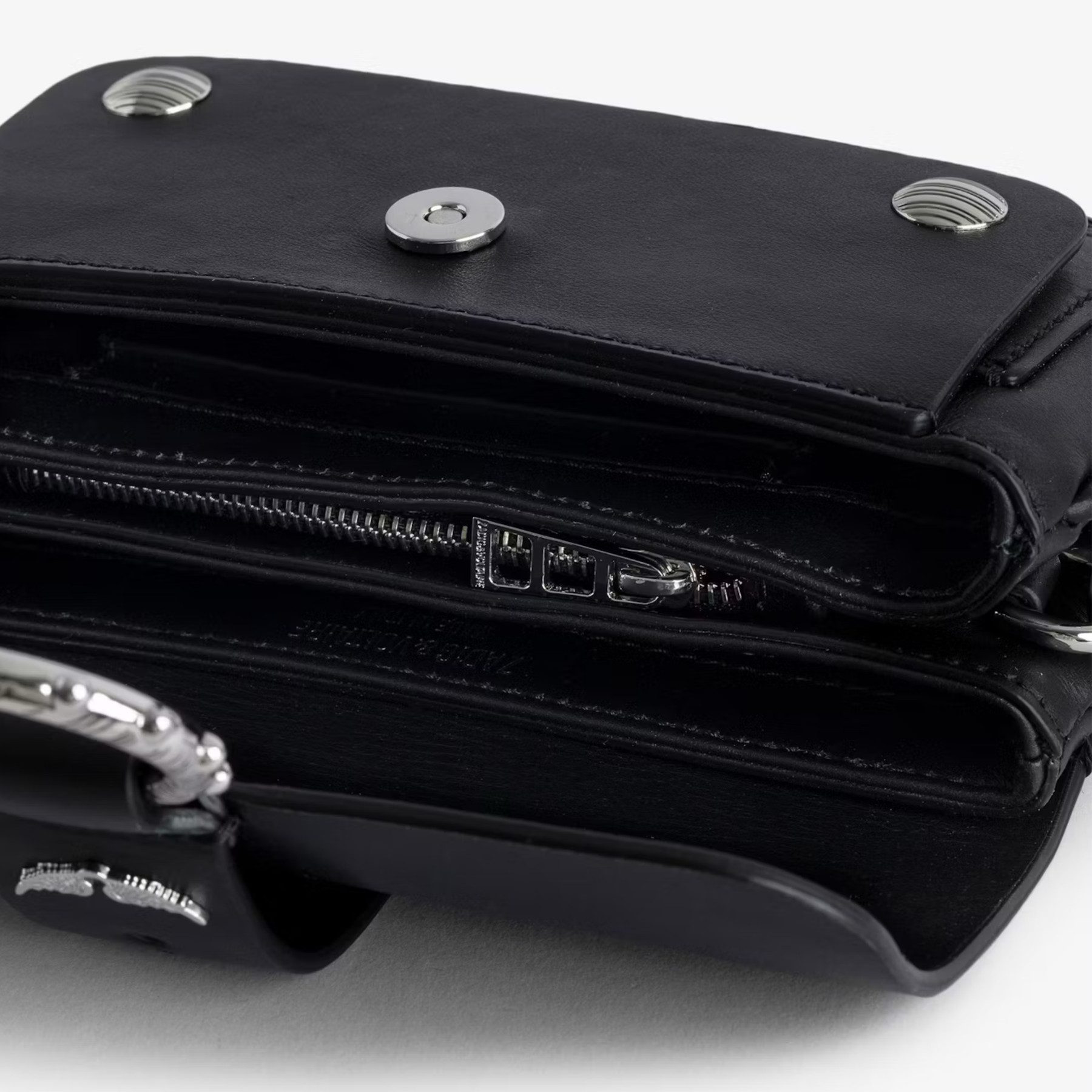 ZADIG & VOLTAIRE Umhängetasche ZADIG&VOLTAIRE Tasche KATE WALLET SMOOTH CALFSKIN aus Leder - Schwarz