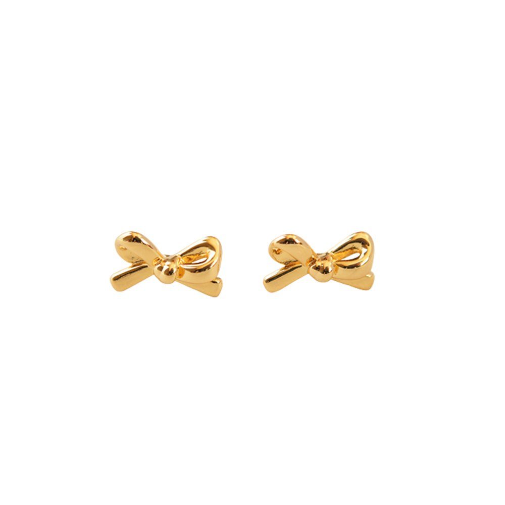 gold Paar Ohrringe Schleife Mini Ohrhänger Invanter