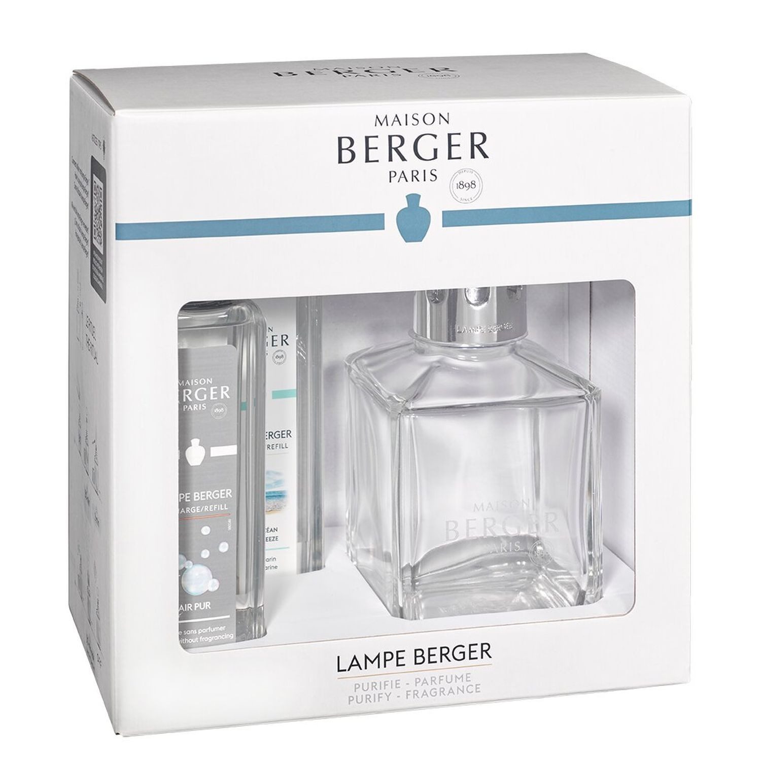 MAISON BERGER PARIS Duftlampe Geschenkset Essentielle Quadratisch Erfrischende Ozeanbrise