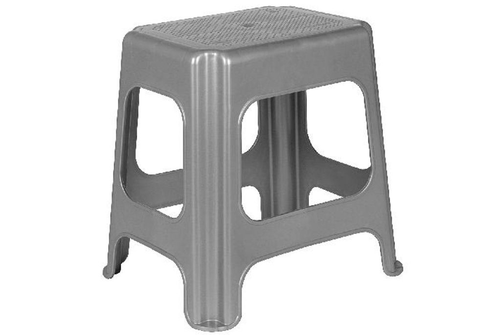 Sitzhocker KEEEPER Maxi Tritt- / Sitzhocker light silver
