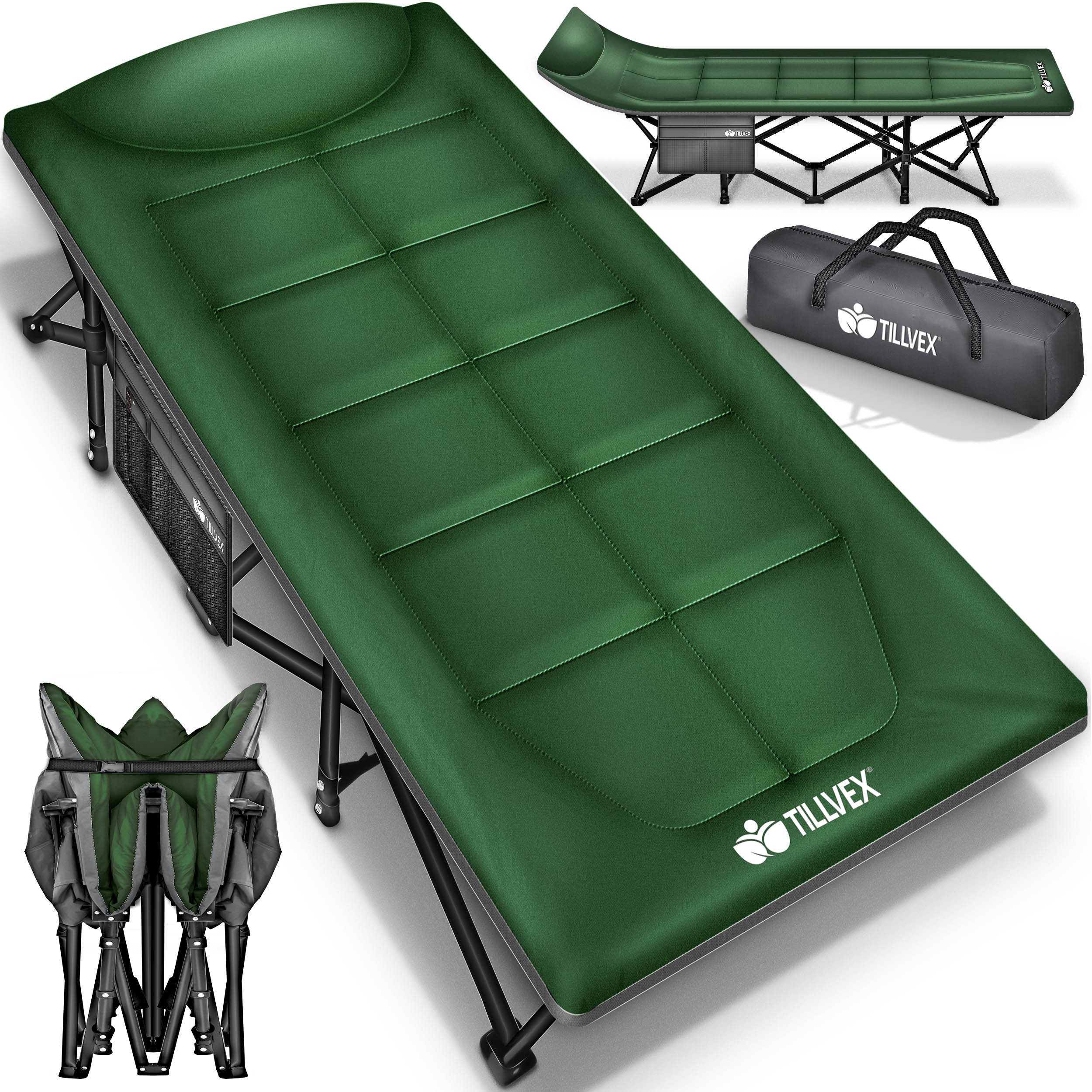 tillvex Feldbett Campingbett klappbar mit Tragetasche günstig online kaufen