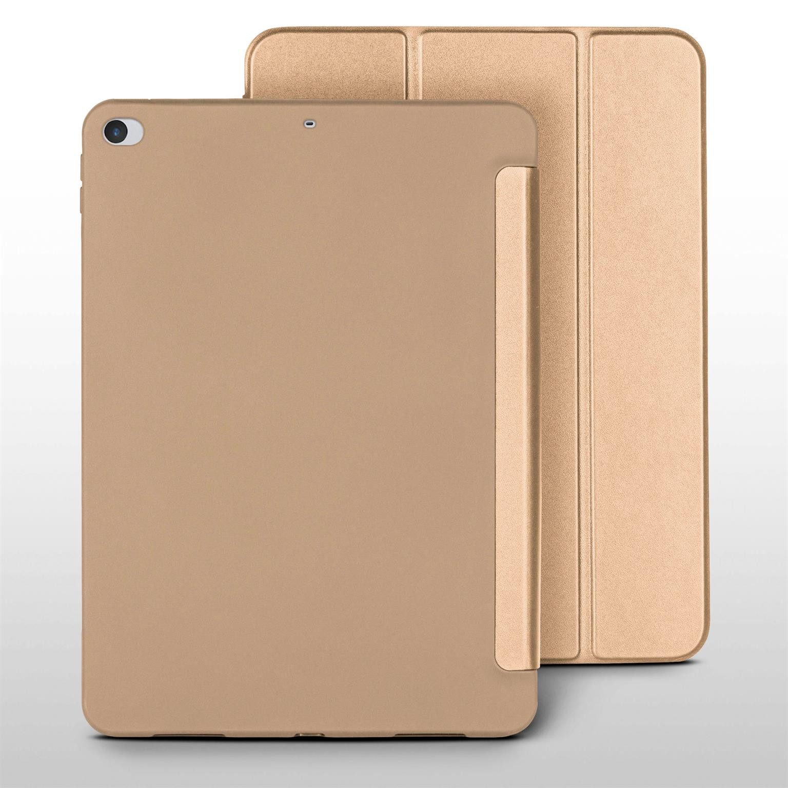 ONEFLOW Tablet-Hülle für iPad Air 1 (2013) Flip Cover Clarity Case Gold 9,7 Zoll, 360° Schutzhülle Ultra Dünn mit Ständer Slim Book Folio Standfunktion