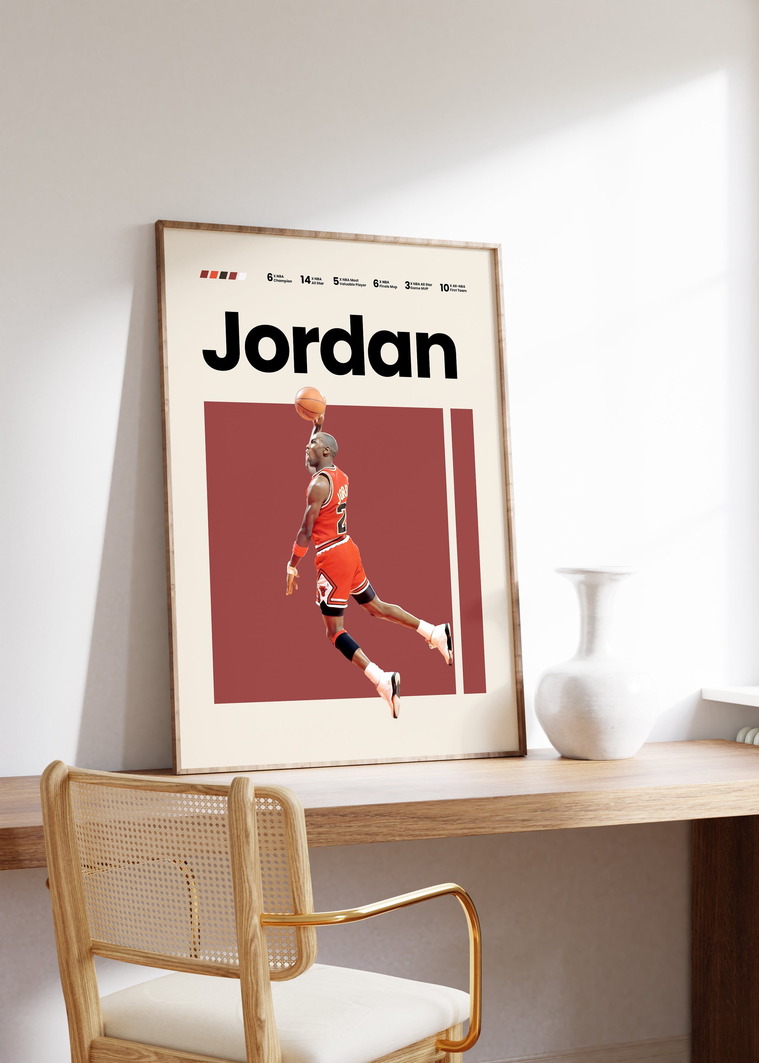 JUSTGOODMOOD Poster Premium ® Michael Jordan · Basketball · ohne Rahmen – Bild 4 von 5