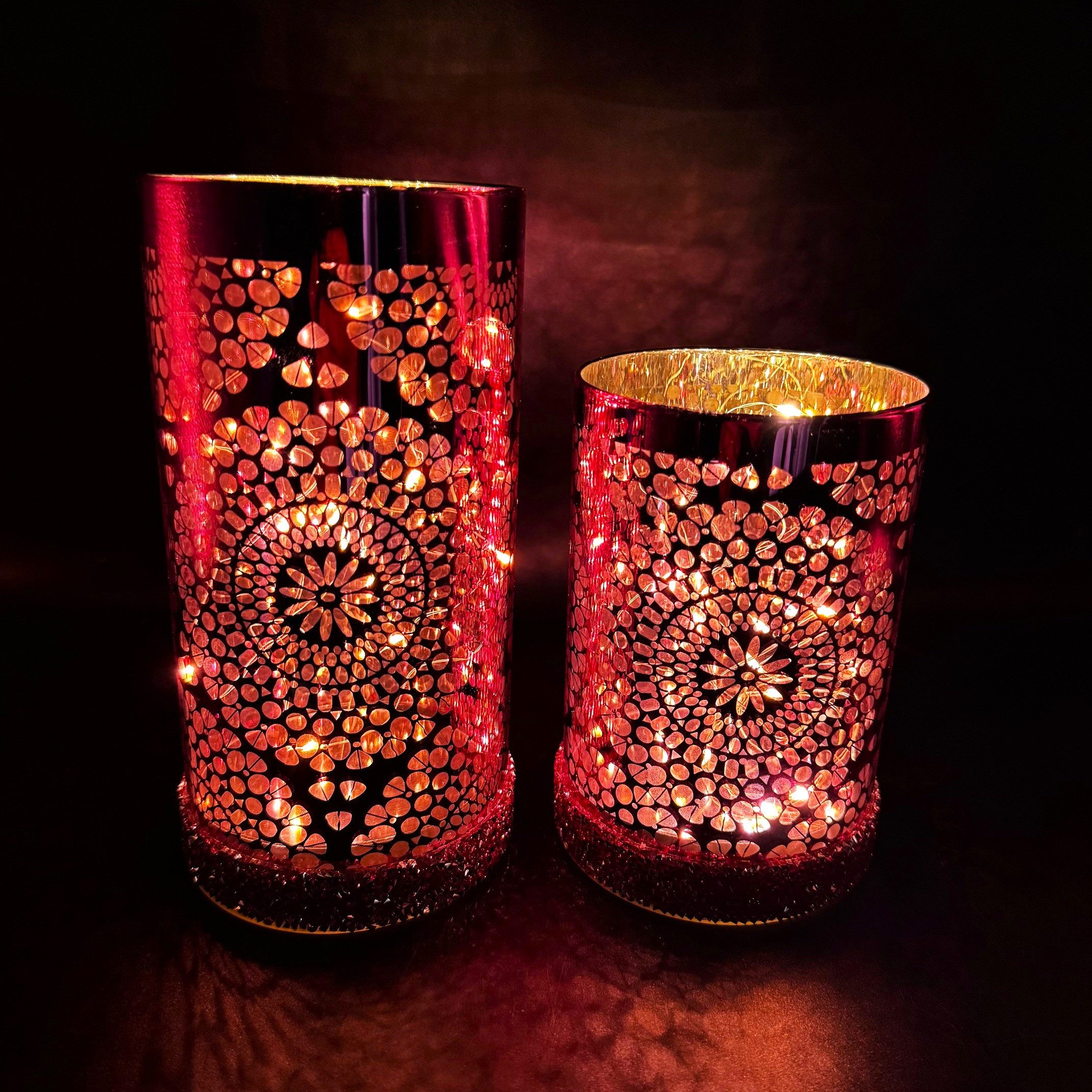 Online-Fuchs LED Dekolicht aus Glas mit LED-Lichterkette integriert & 6-Stunden 