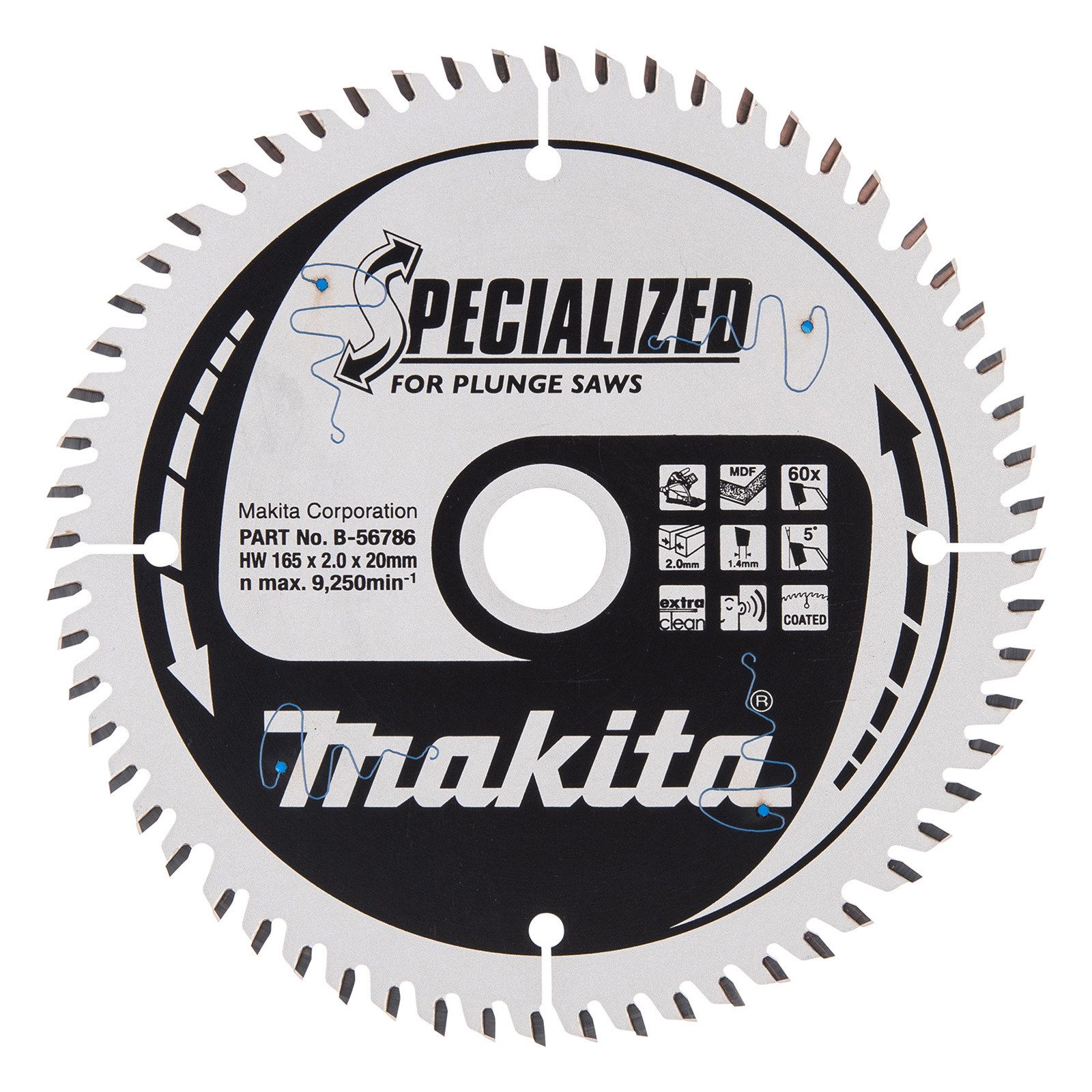 Makita Kreissägeblatt Makita SPECIALIZED Sägeblatt 165x20x60Z - B-56786