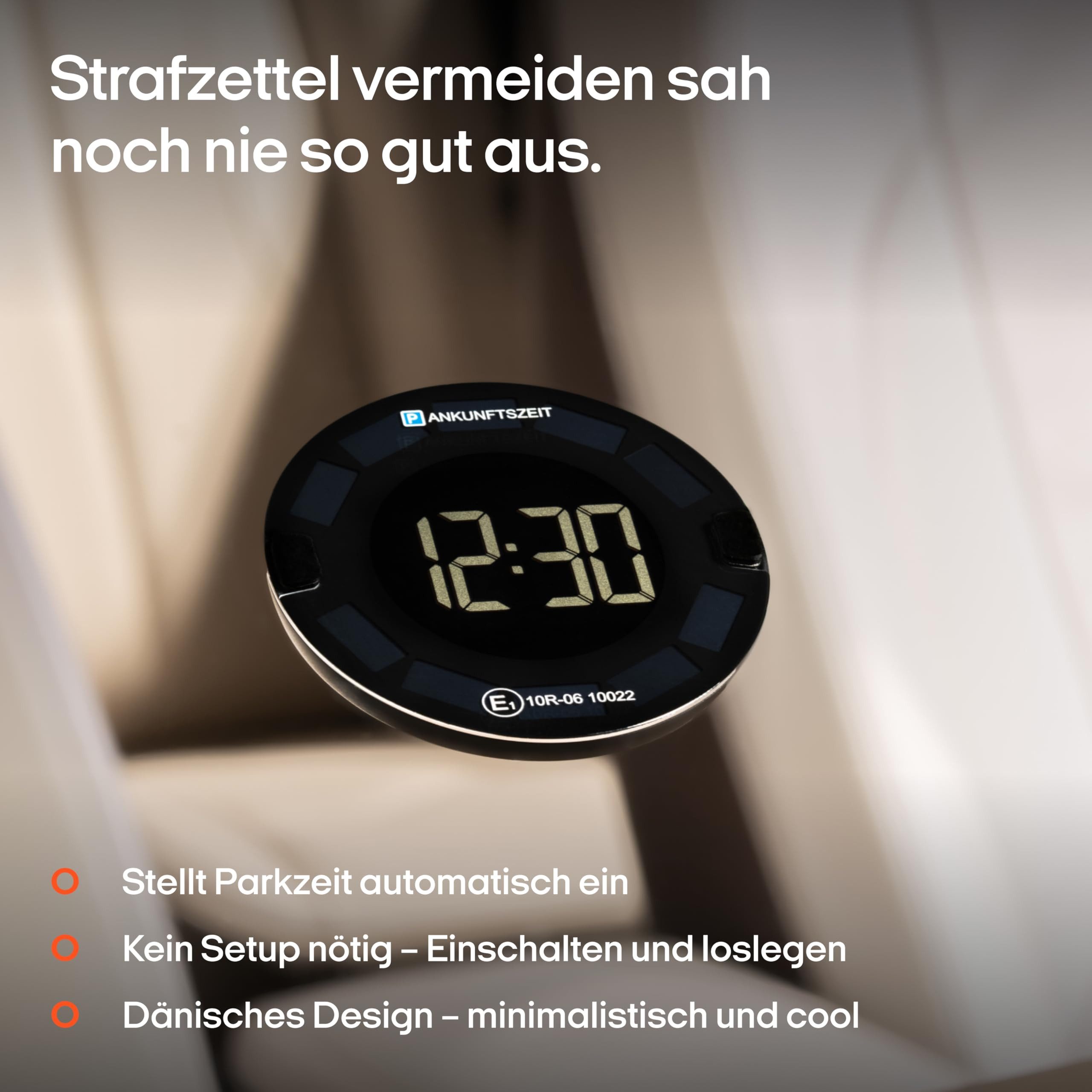 OOONO OOONO P-DISC NO3 – Digitale Solar Parkuhr Parkscheibe - TÜV Verkehrsalarm – Bild 2 von 5