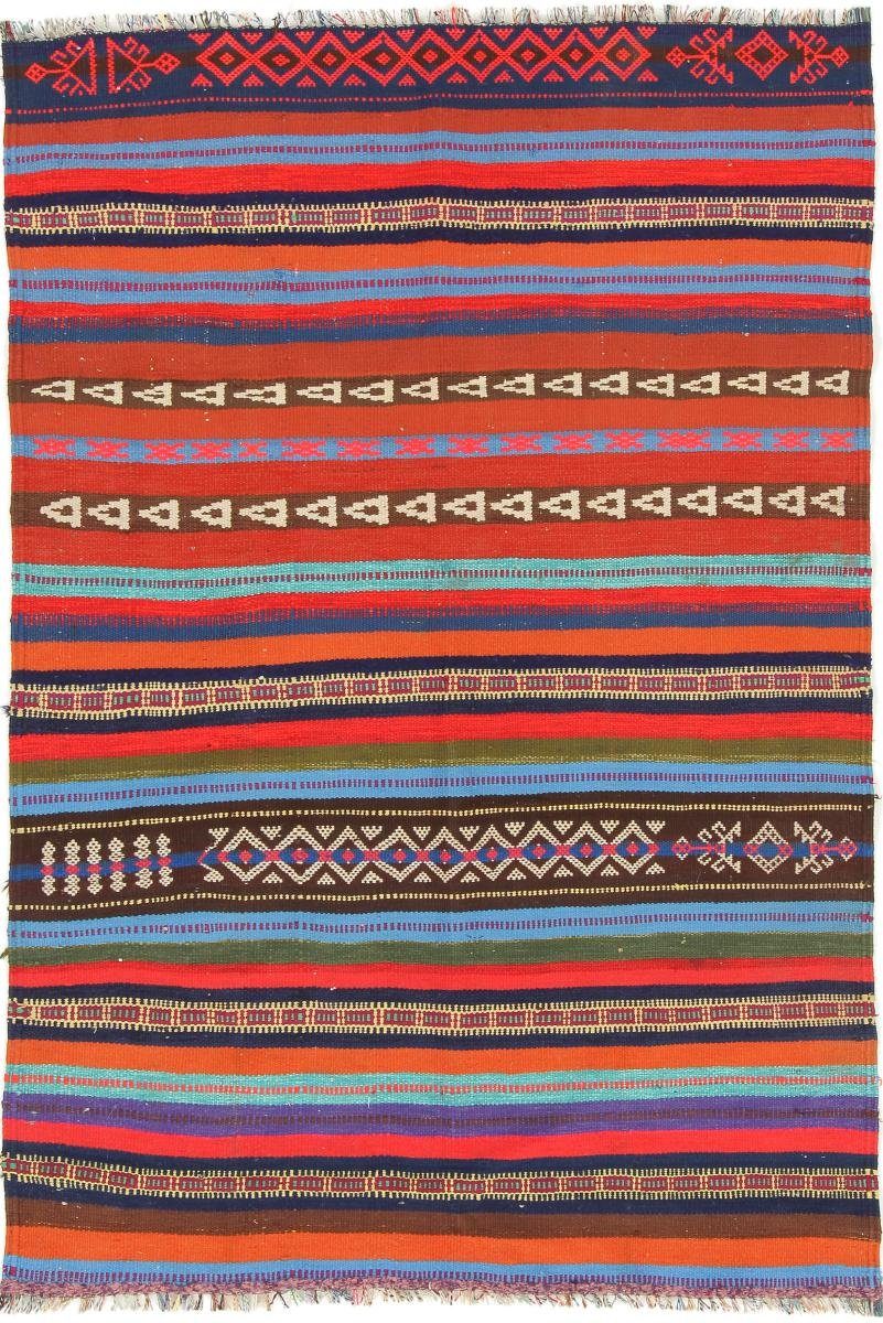 Orientteppich Kelim Afghan Antik 107x155 Handgewebter Orientteppich, Nain Trading, rechteckig, Höhe: 3 mm | Kurzflor-Teppiche