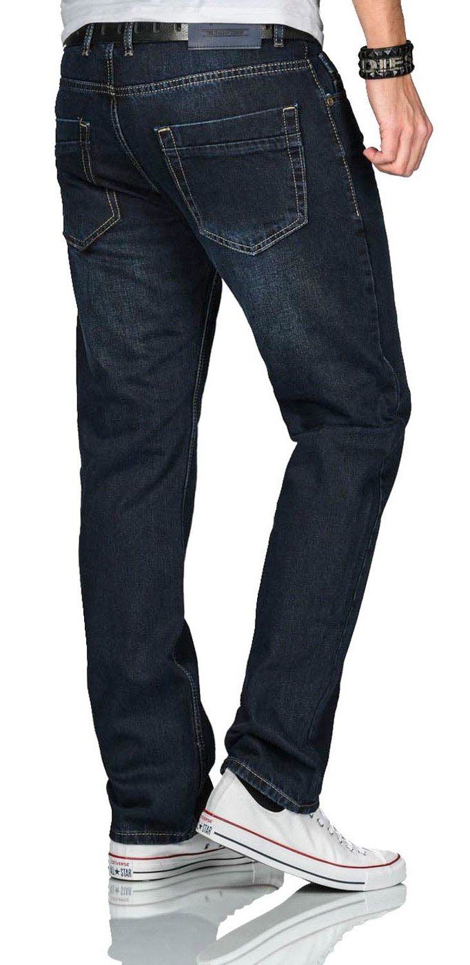 Alessandro Salvarini Straight-Jeans Herren Comfort Fit – Baumwolljeans im 5-Pocket-Style Klassische Jeans aus 100 % Baumwolle mit Knopfleiste