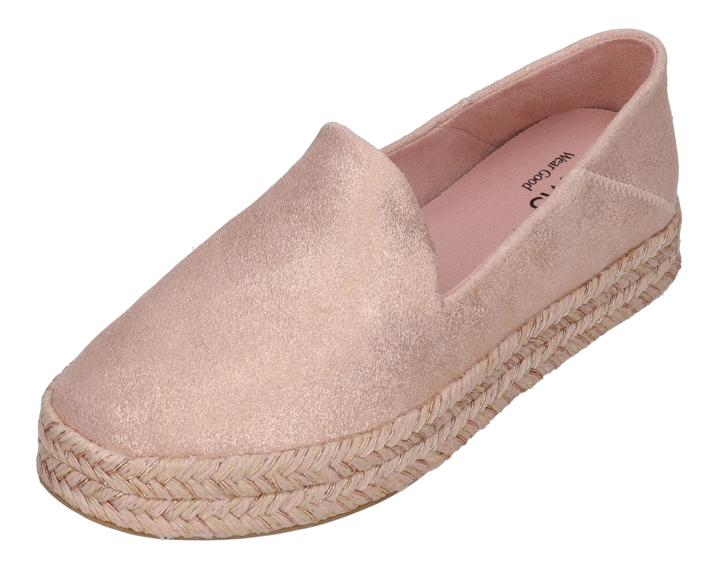 TOMS CAROLINA Espadrille Pale Rose Metallic günstig online kaufen