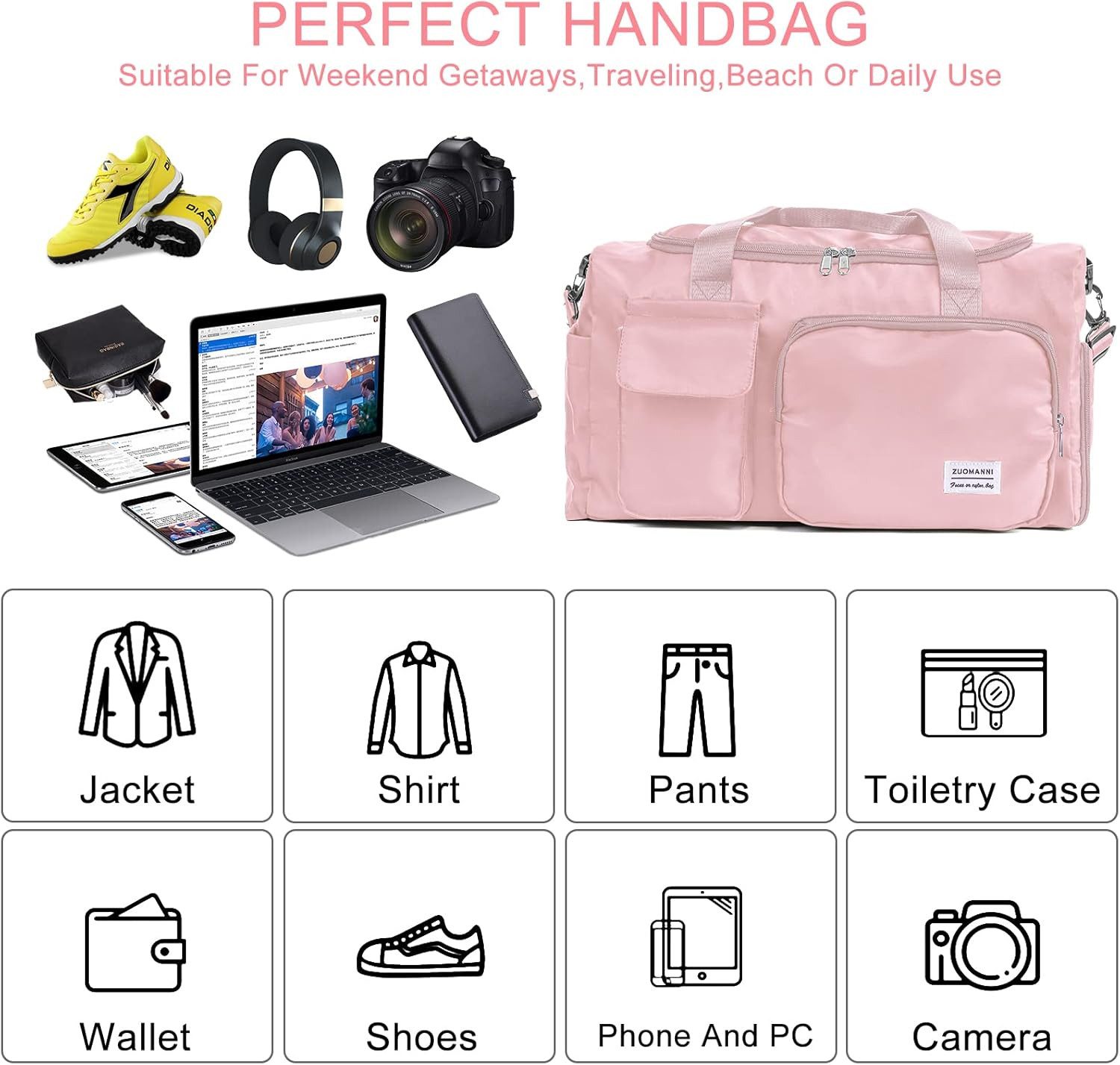 Feelhap Sporttasche Sporttasche XL Reisetasche mit Schuhfach Nassfach Fitness Tasche (Einzelartikel Sporttasche XL Reisetasche Fitness Tasche, 1 Sporttasche XL Reisetasche Fitness Tasche mit Schuhfach Nassfach), Schuhfach Nassfach viele Fächer wasserabweisend Schultergurt