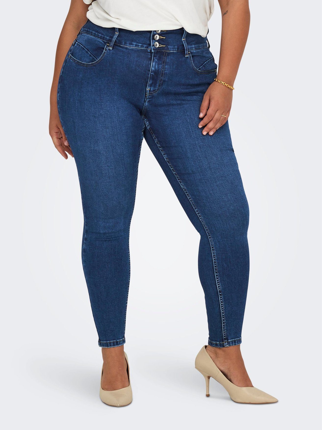 CARANNA Jeans CARMAKOMA in Skinny-fit-Jeans Size 5665 ONLY Blau Plus Skinny