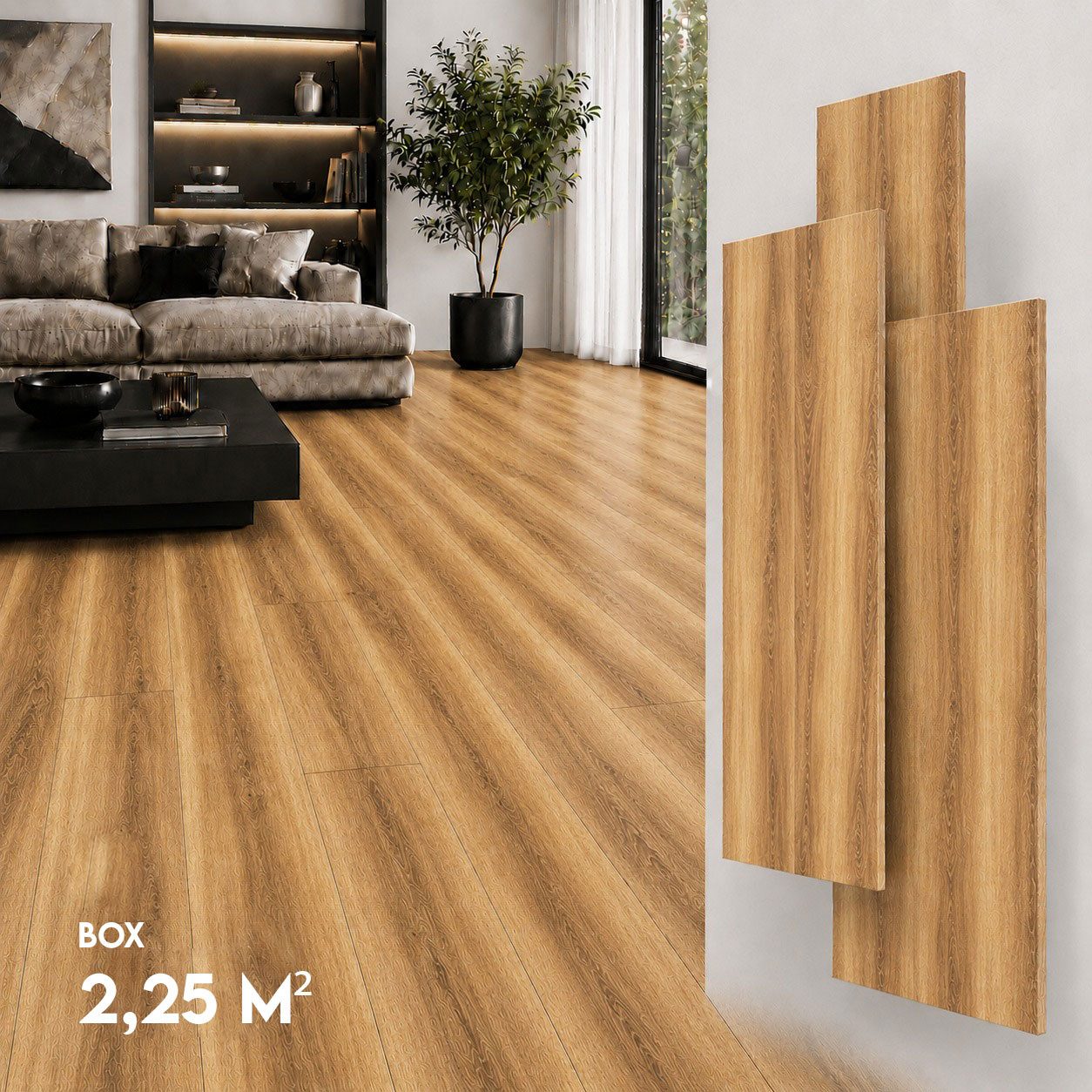 Berti Graf Designboden SPC Vinylboden 5 mm Klick wasserfest mit Trittschalldämmung, kleberfrei, mit Trittschalldämmung, wasserfest, pflegeleicht