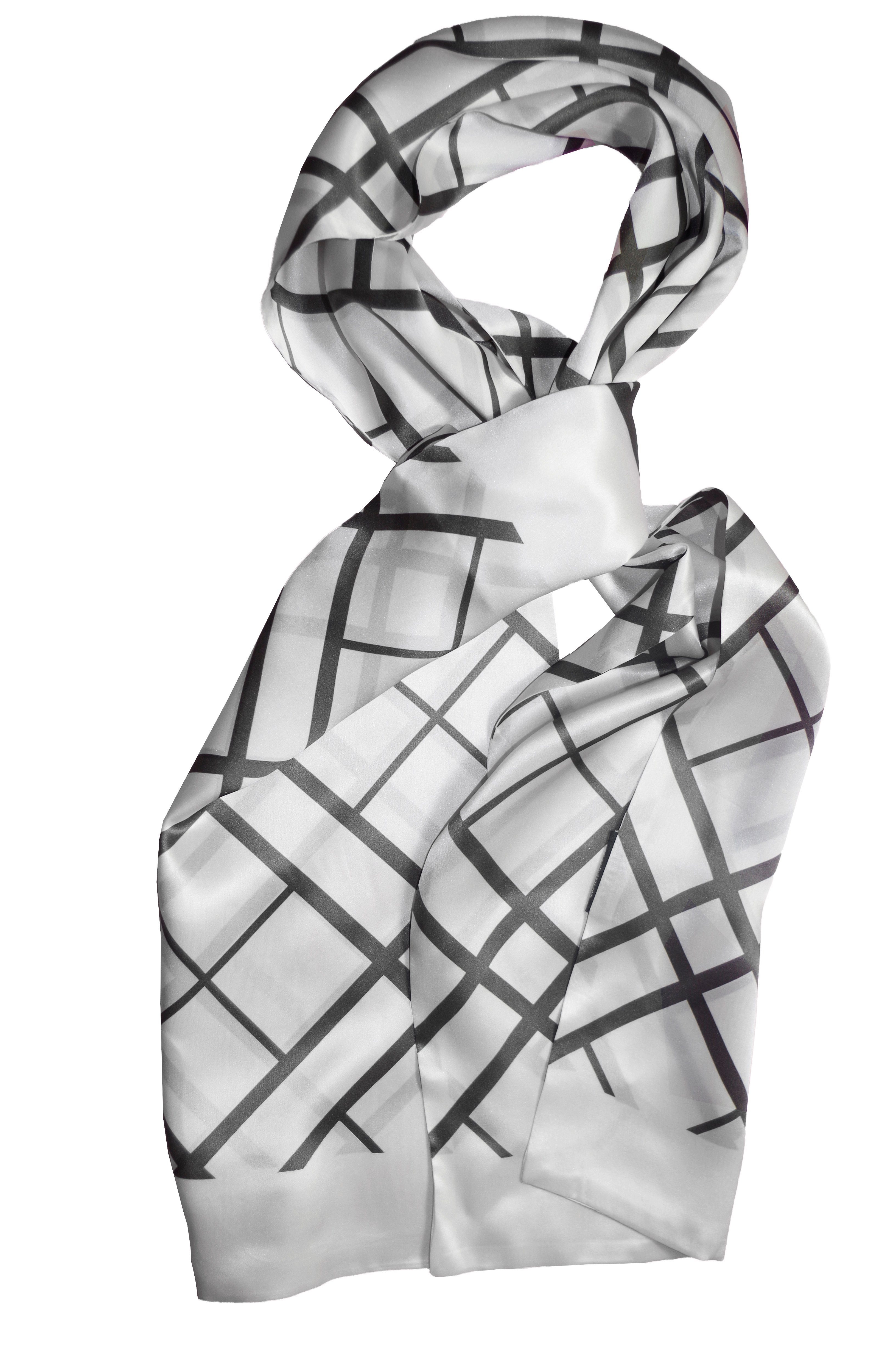 Posh Gear Seidenschal Seiden Schal Quadrinata aus 100% Seide