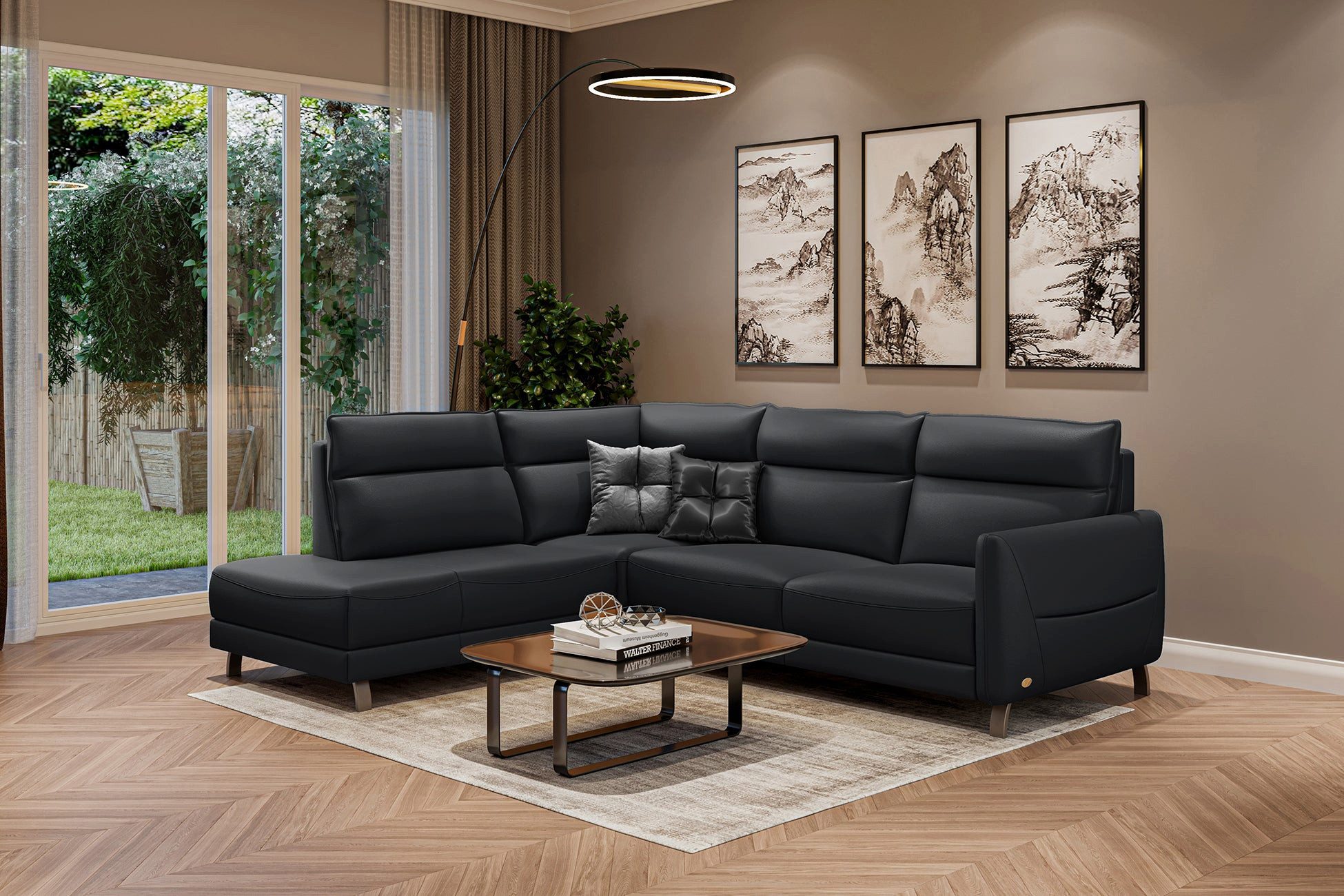moebeloutlet.de Ecksofa Moebeloutlet.de Italian Luxus Ecksofa Leder - Entspannungsfunktion, Elektrische Relaxfunktion